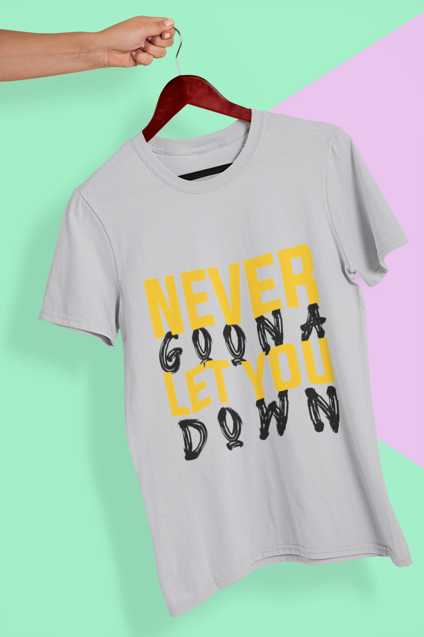 Never let You Down Women Half Sleeves T-shirt- FunkyTeesClub