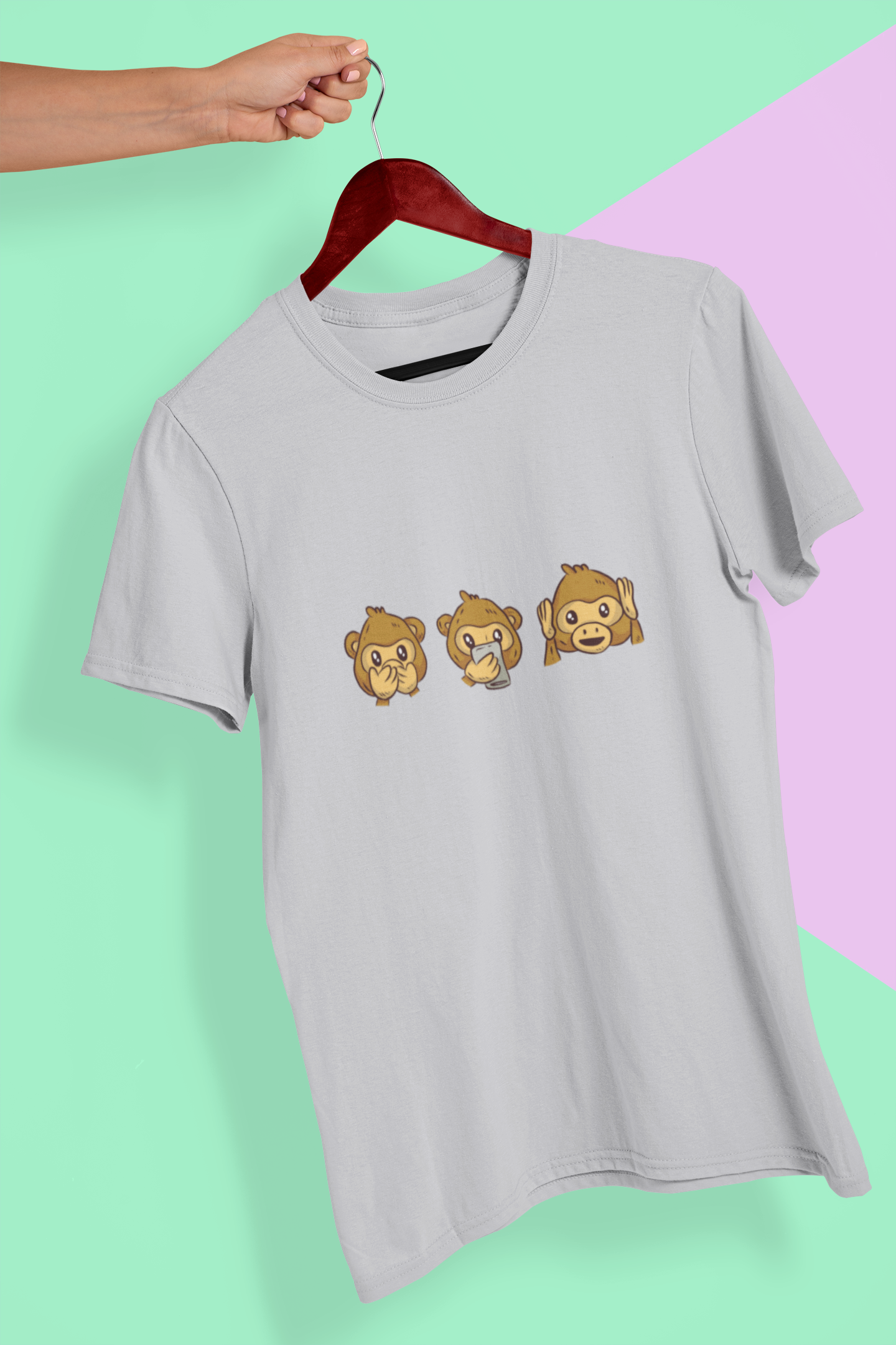 Monkey Emojis Mens Half Sleeves T-shirt- FunkyTeesClub