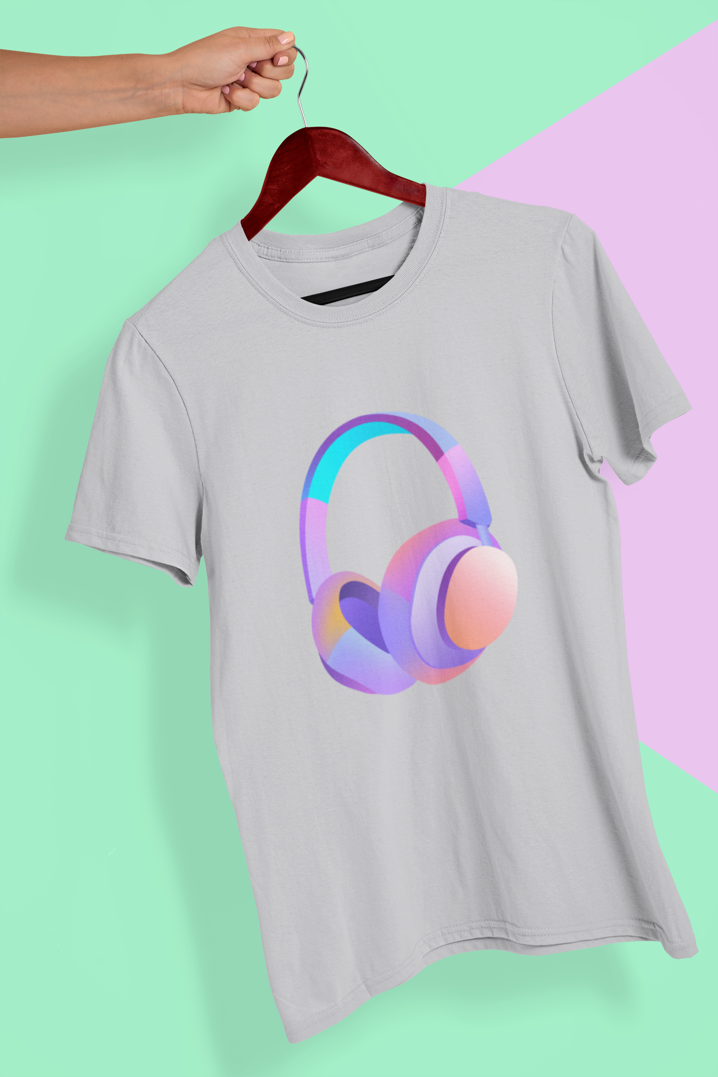 Headphones Mens Half Sleeves T-shirt- FunkyTeesClub