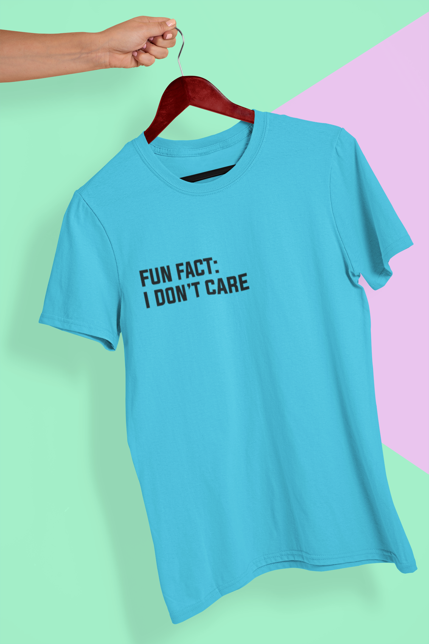 Fun Fact I Dont Care Mens Half Sleeves T-shirt- FunkyTeesClub