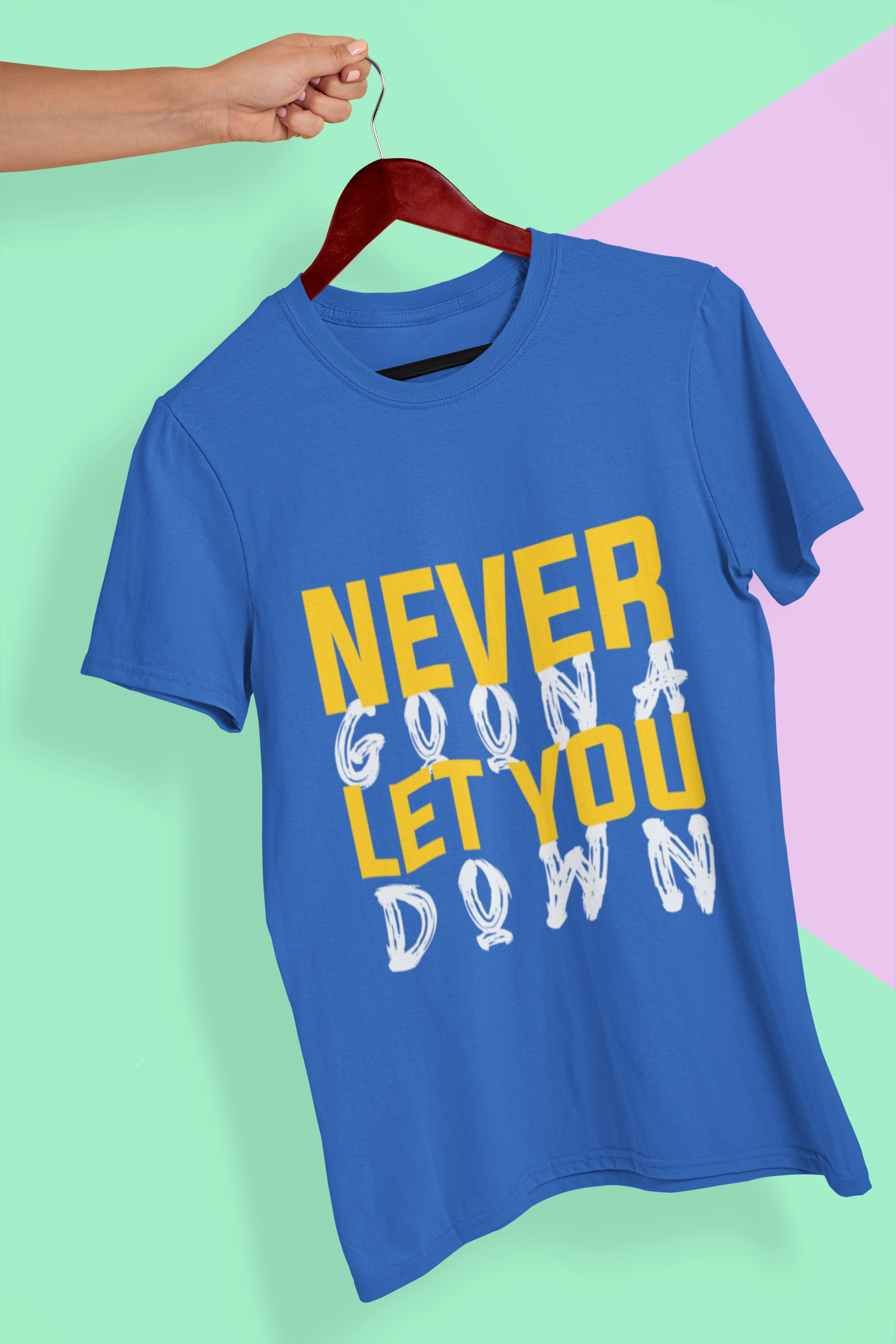 Never let You Down Women Half Sleeves T-shirt- FunkyTeesClub