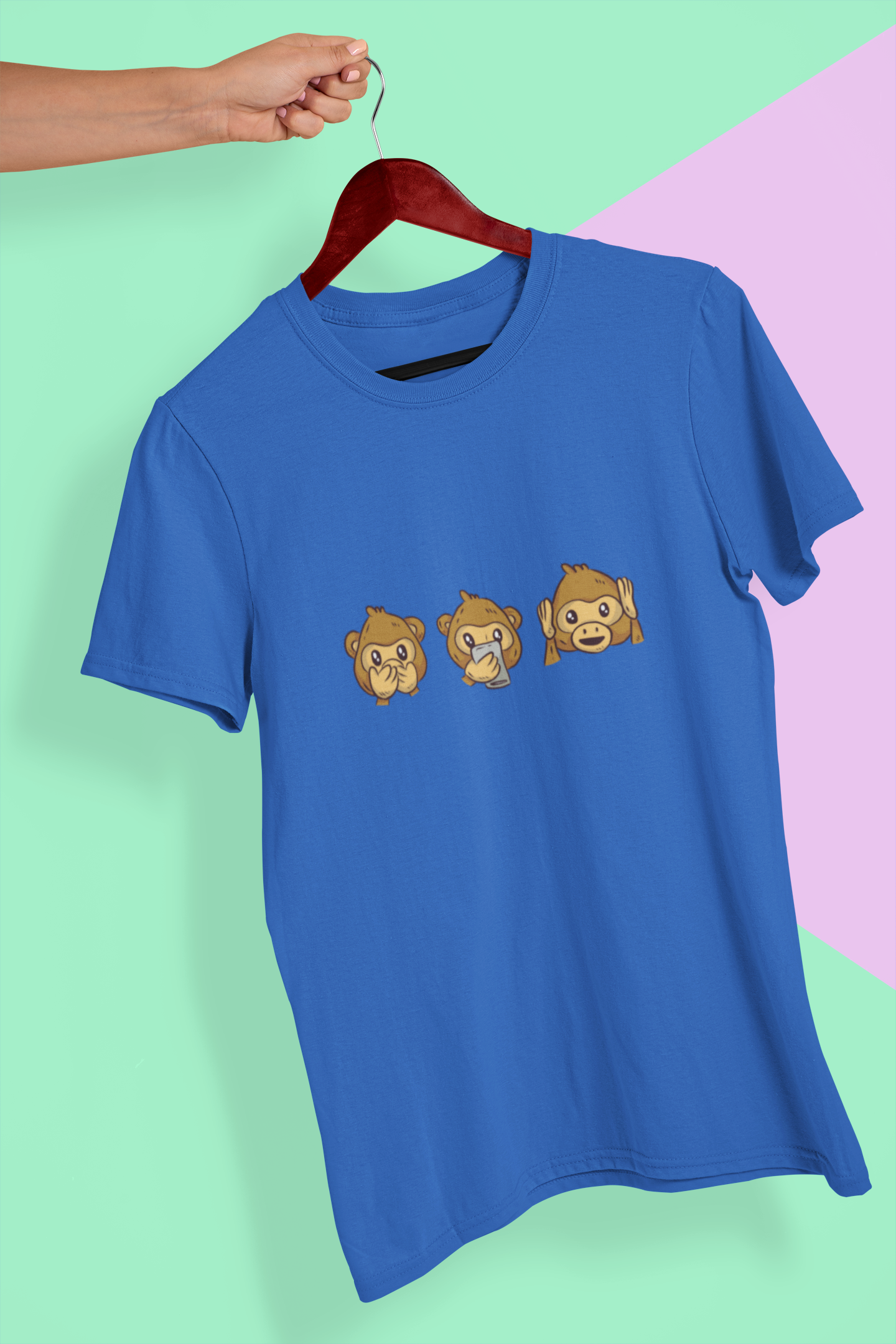 Monkey Emojis Women Half Sleeves T-shirt- FunkyTeesClub