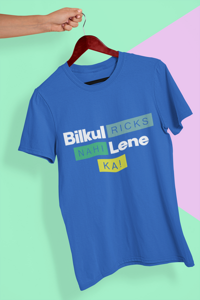 Ricks Lena Ka Nahi Mens Half Sleeves T-shirt- FunkyTeesClub