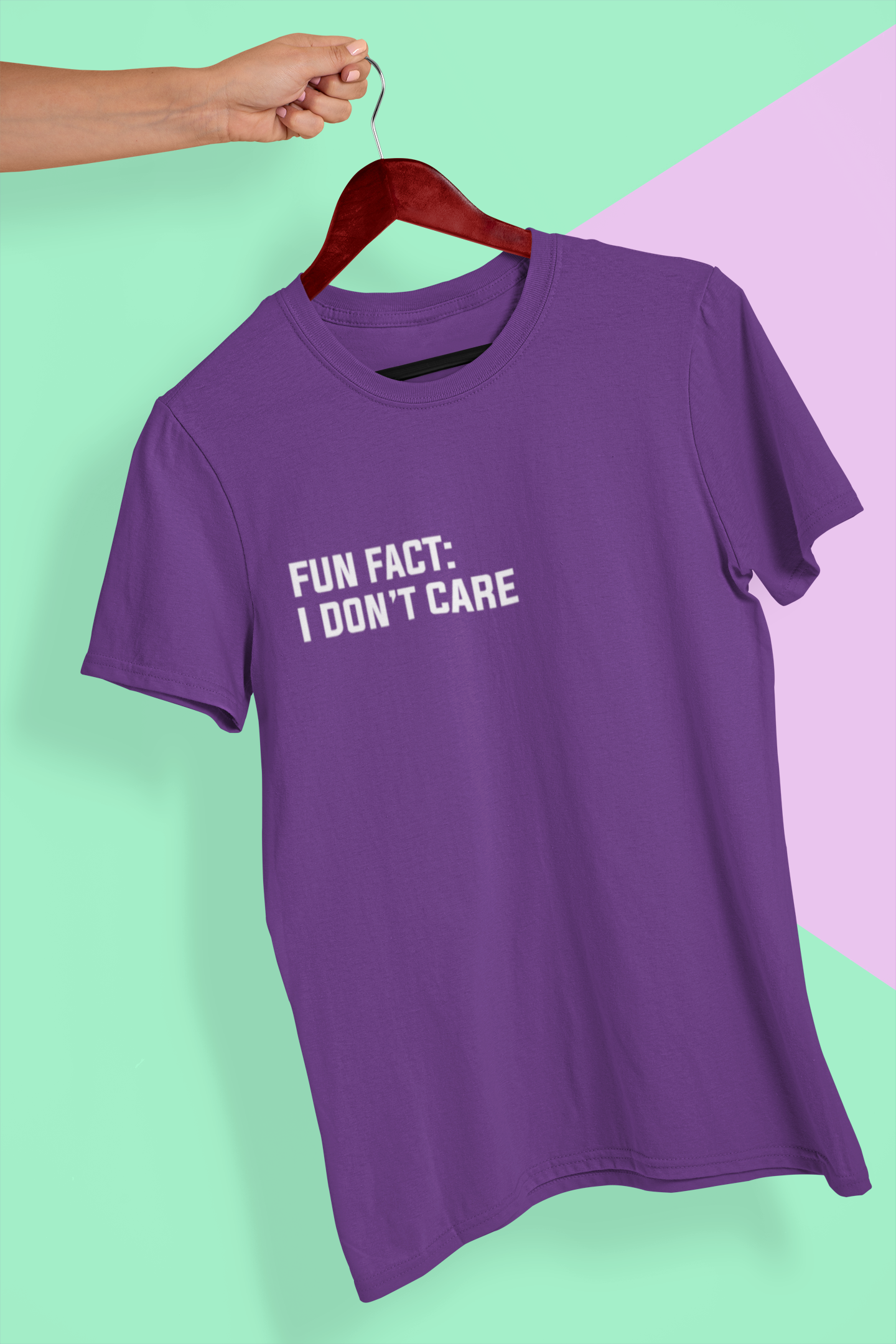 Fun Fact I Dont Care Women Half Sleeves T-shirt- FunkyTeesClub