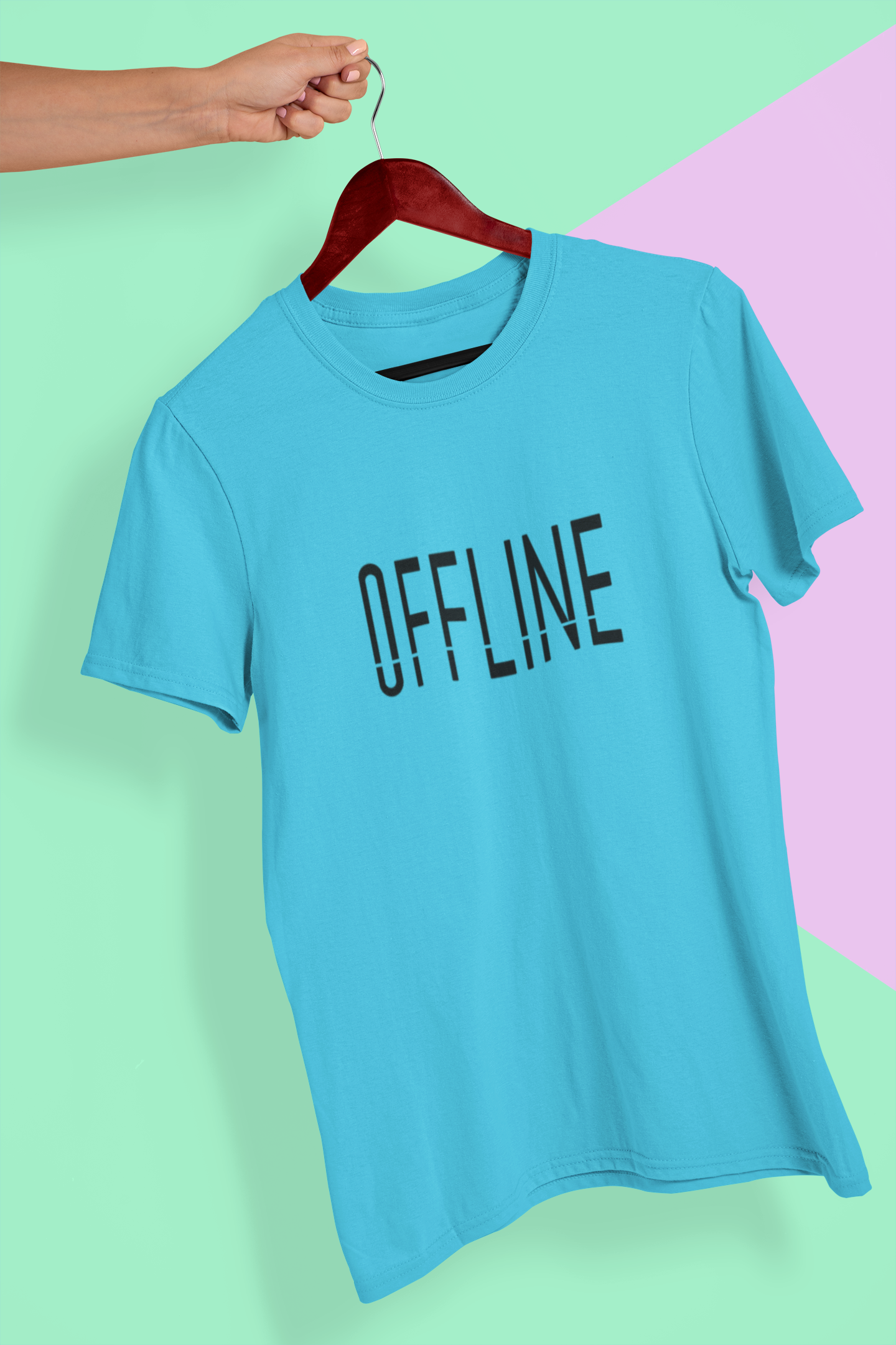 Offline Women Half Sleeves T-shirt- FunkyTeesClub