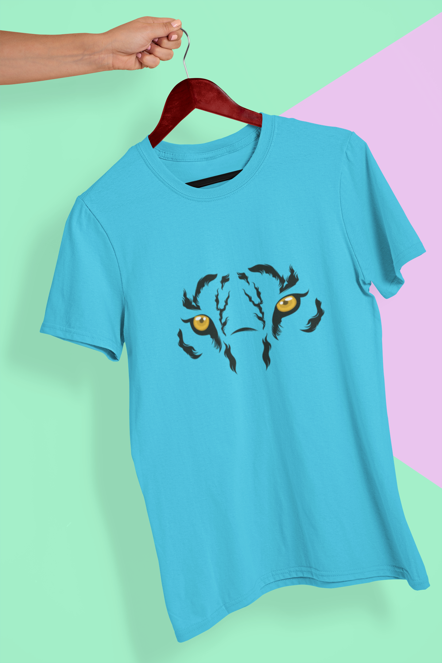 Tiger Mens Half Sleeves T-shirt- FunkyTeesClub