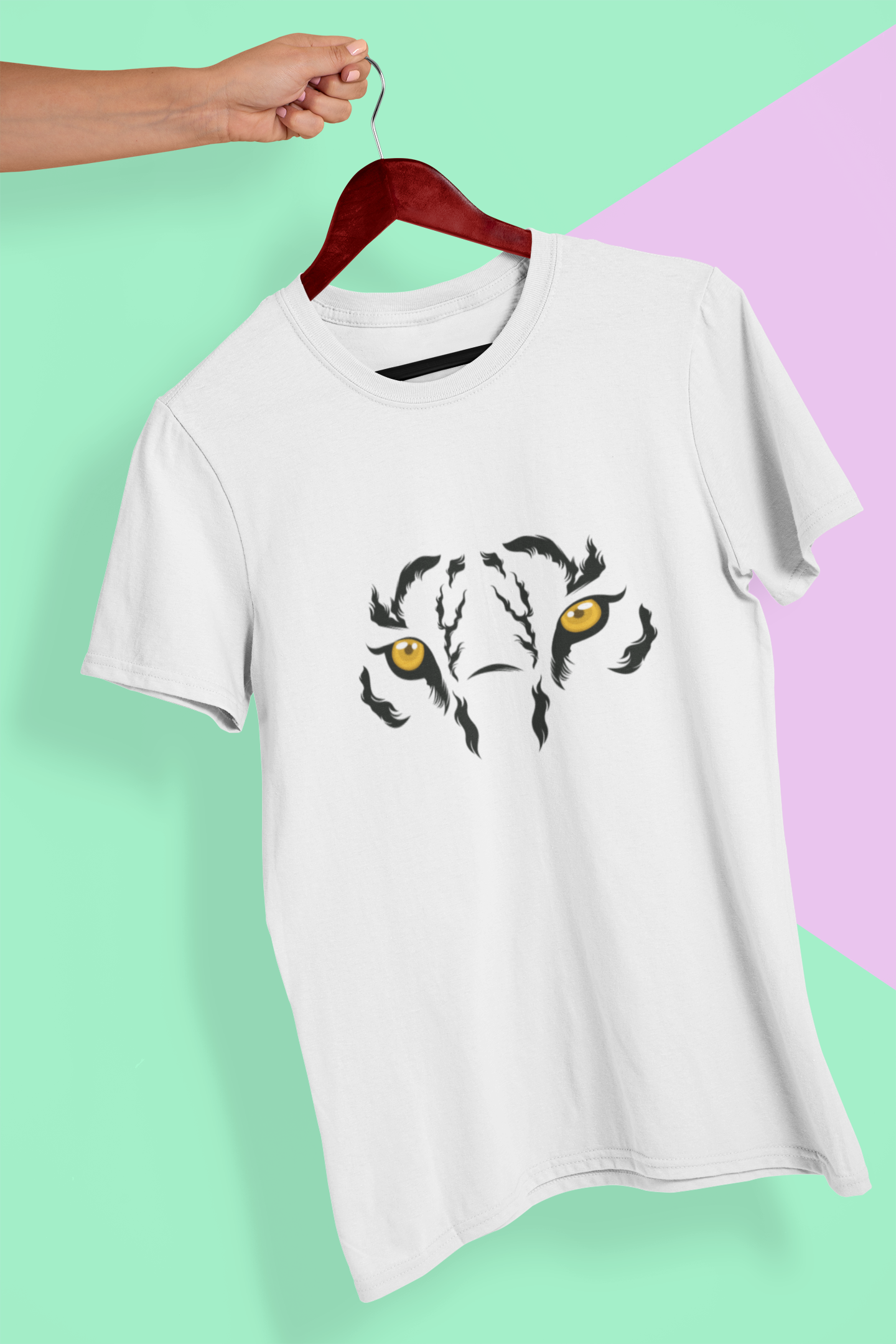 Tiger Mens Half Sleeves T-shirt- FunkyTeesClub