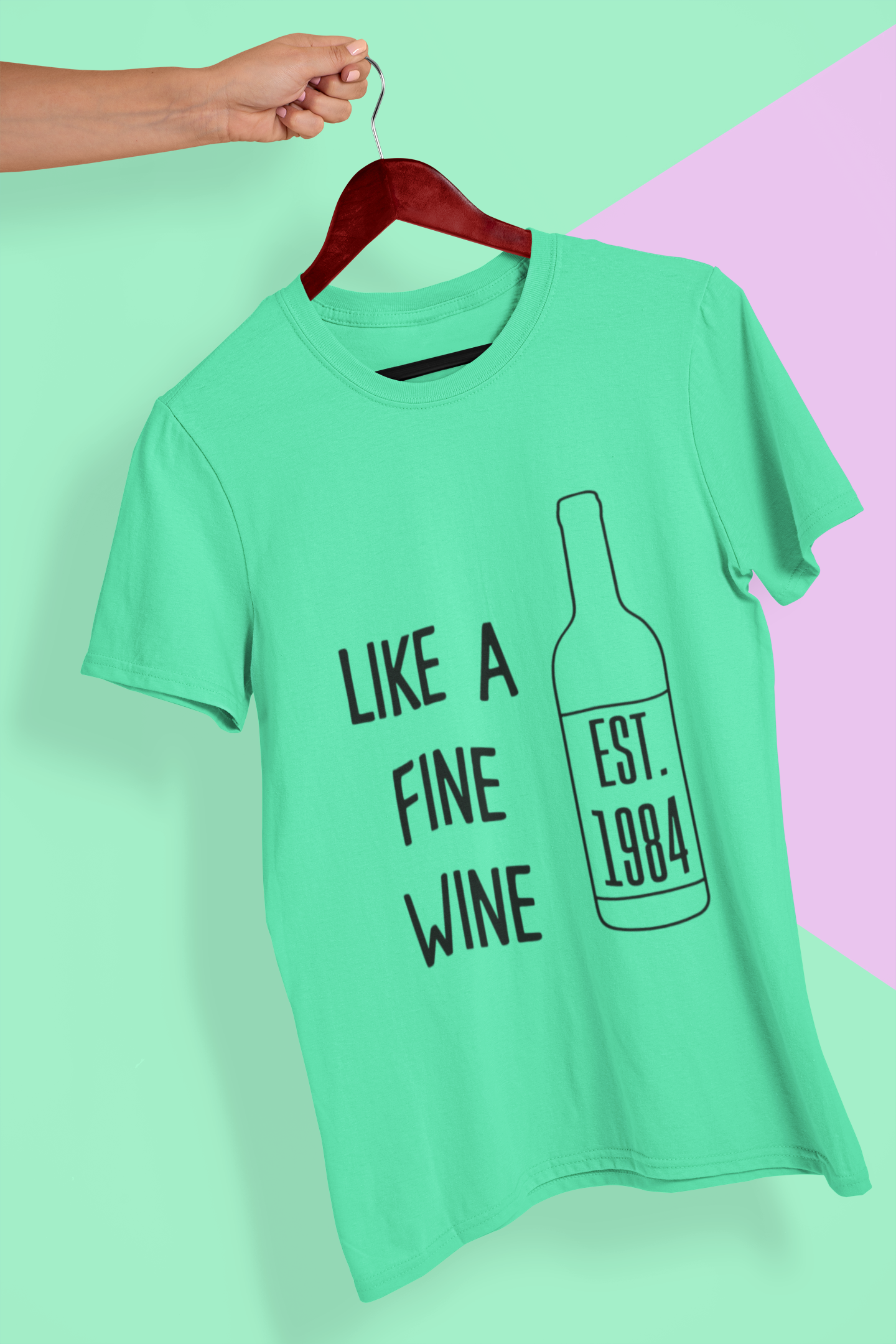Like a Wine Women Half Sleeves T-shirt- FunkyTeesClub