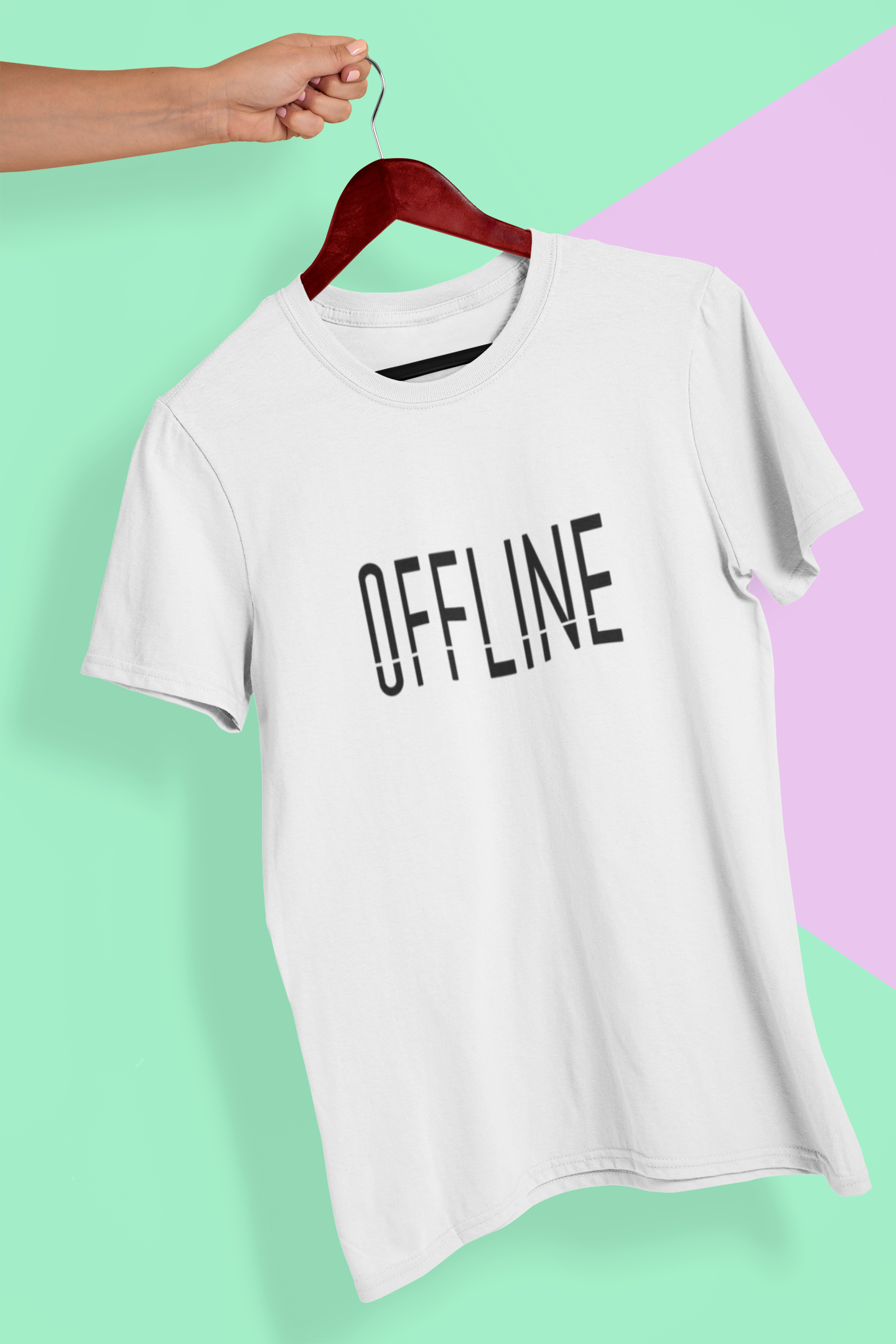 Offline Women Half Sleeves T-shirt- FunkyTeesClub