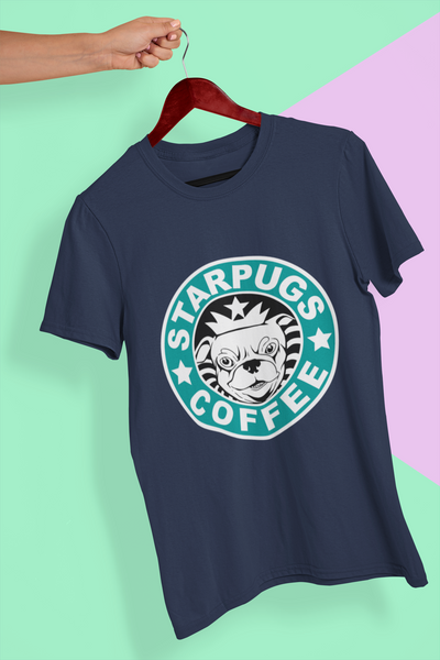 Star Pugs Mens Half Sleeves T-shirt- FunkyTeesClub