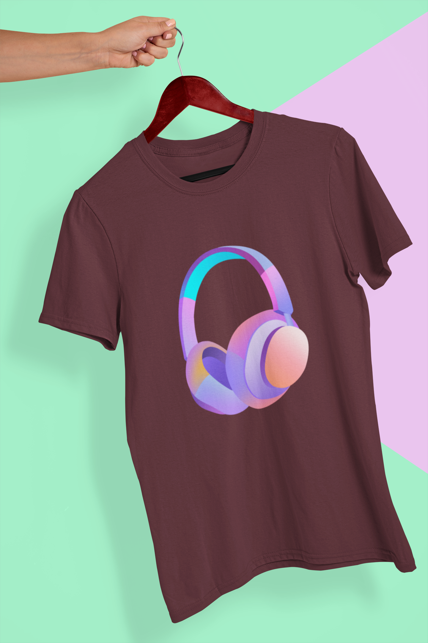 Headphones Mens Half Sleeves T-shirt- FunkyTeesClub