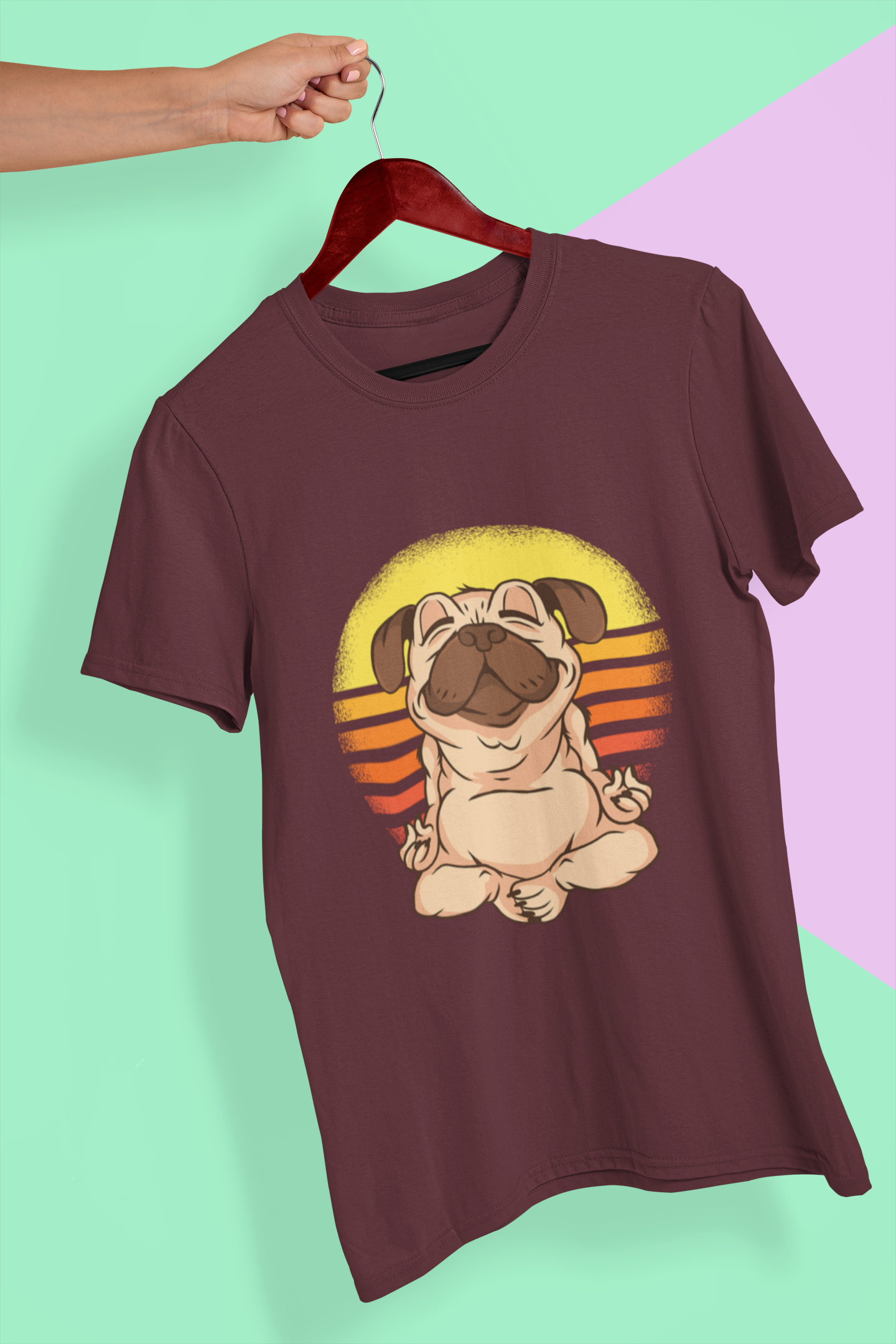 Pug Meditation Women Half Sleeves T-shirt- FunkyTeesClub