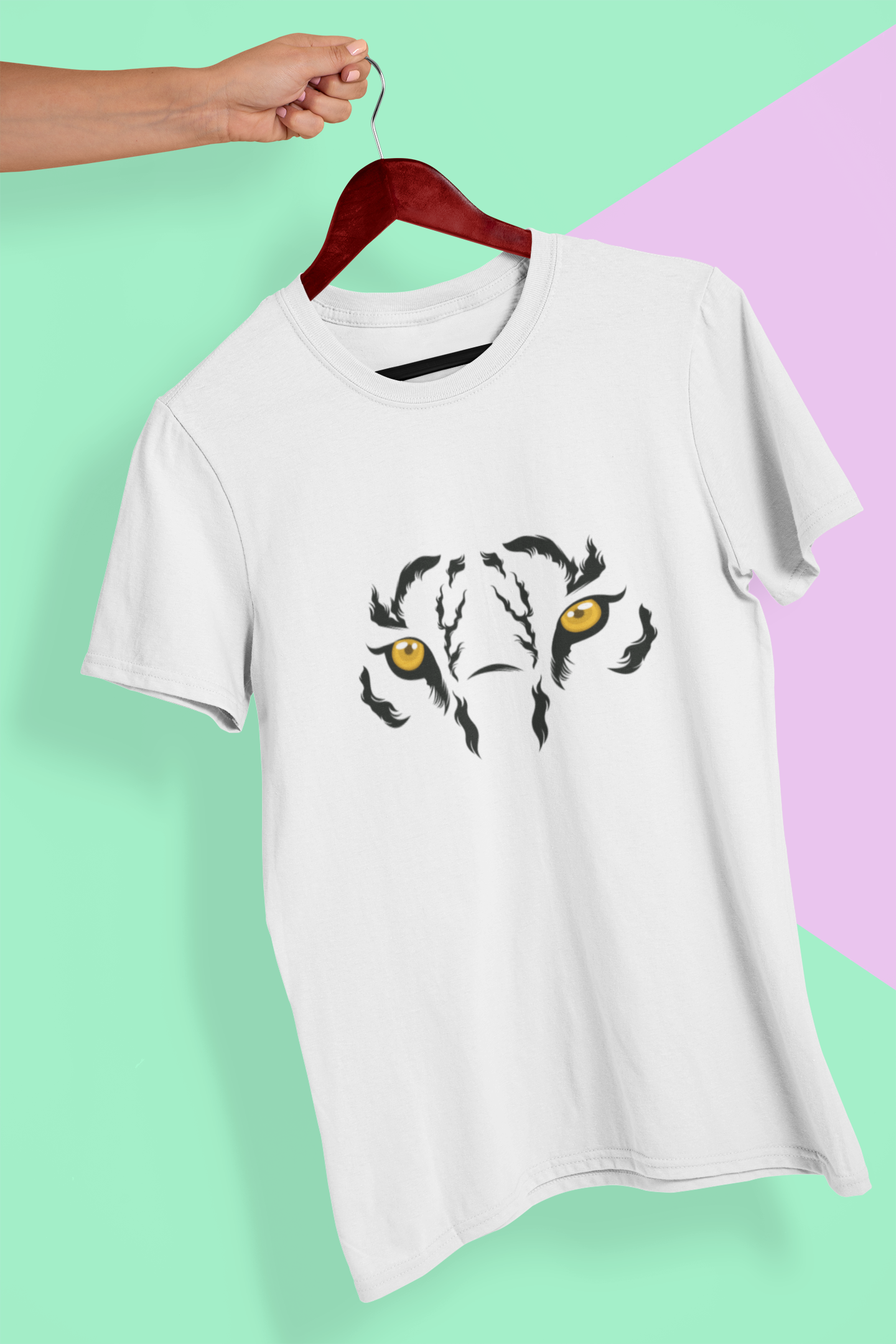 Tiger Women Half Sleeves T-shirt- FunkyTeesClub