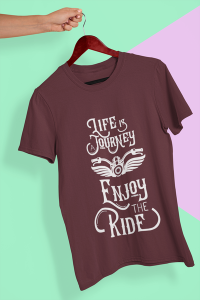 Enjoy The Ride Women Half Sleeves T-shirt- FunkyTeesClub