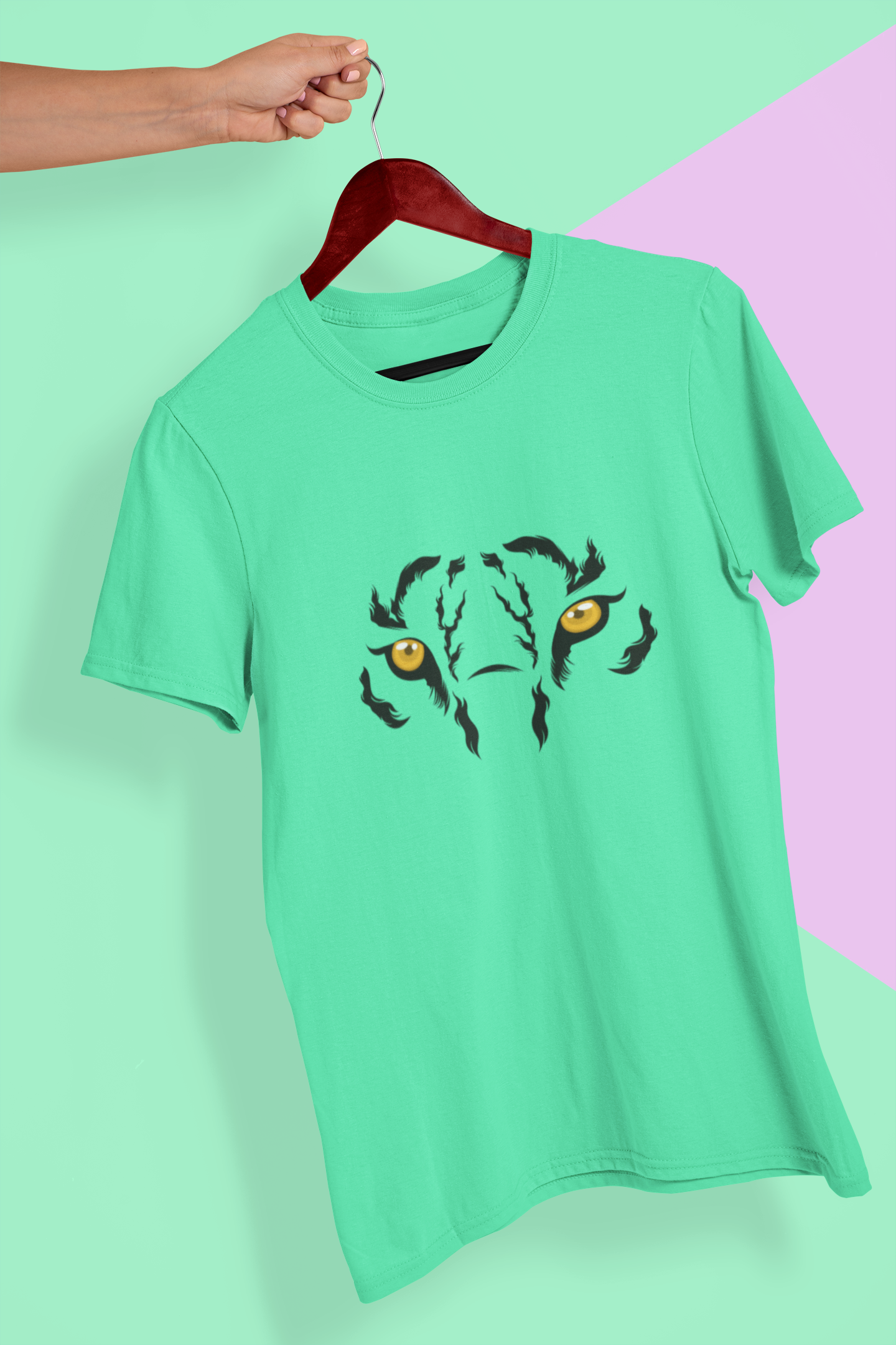 Tiger Mens Half Sleeves T-shirt- FunkyTeesClub