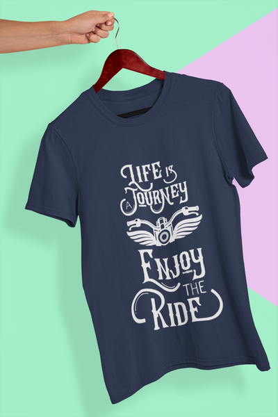Enjoy The Ride Women Half Sleeves T-shirt- FunkyTeesClub