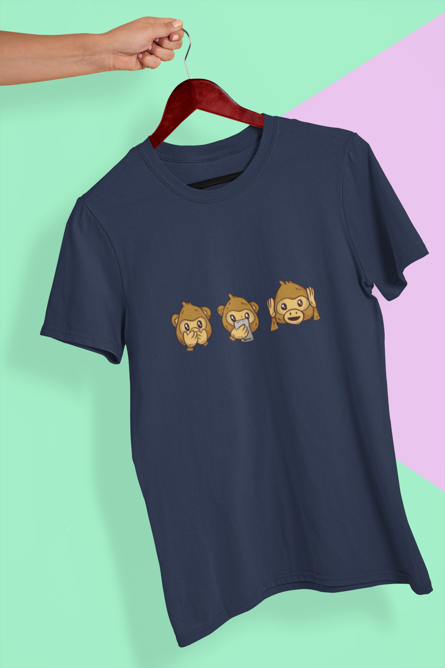 Monkey Emojis Women Half Sleeves T-shirt- FunkyTeesClub