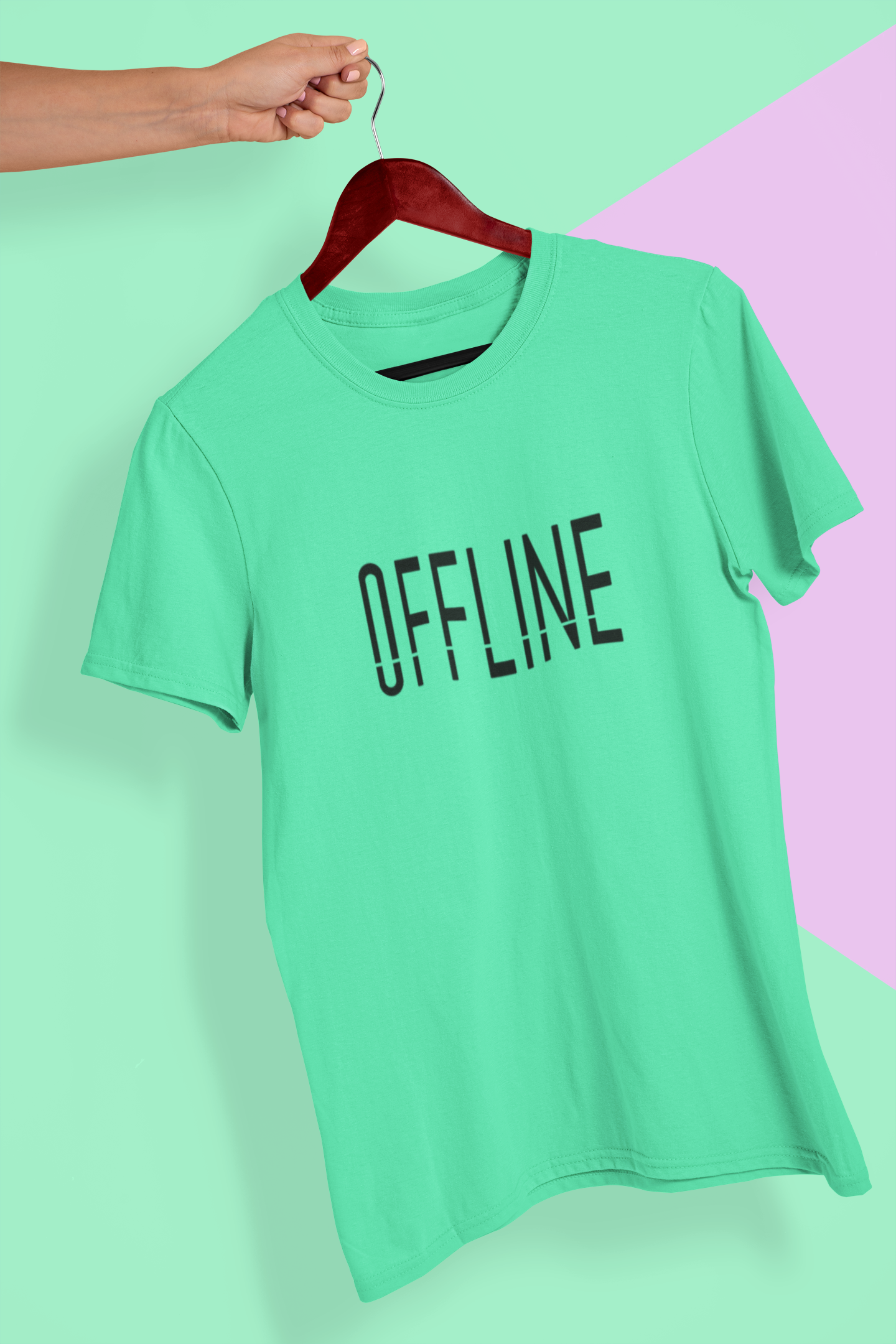 Offline Women Half Sleeves T-shirt- FunkyTeesClub