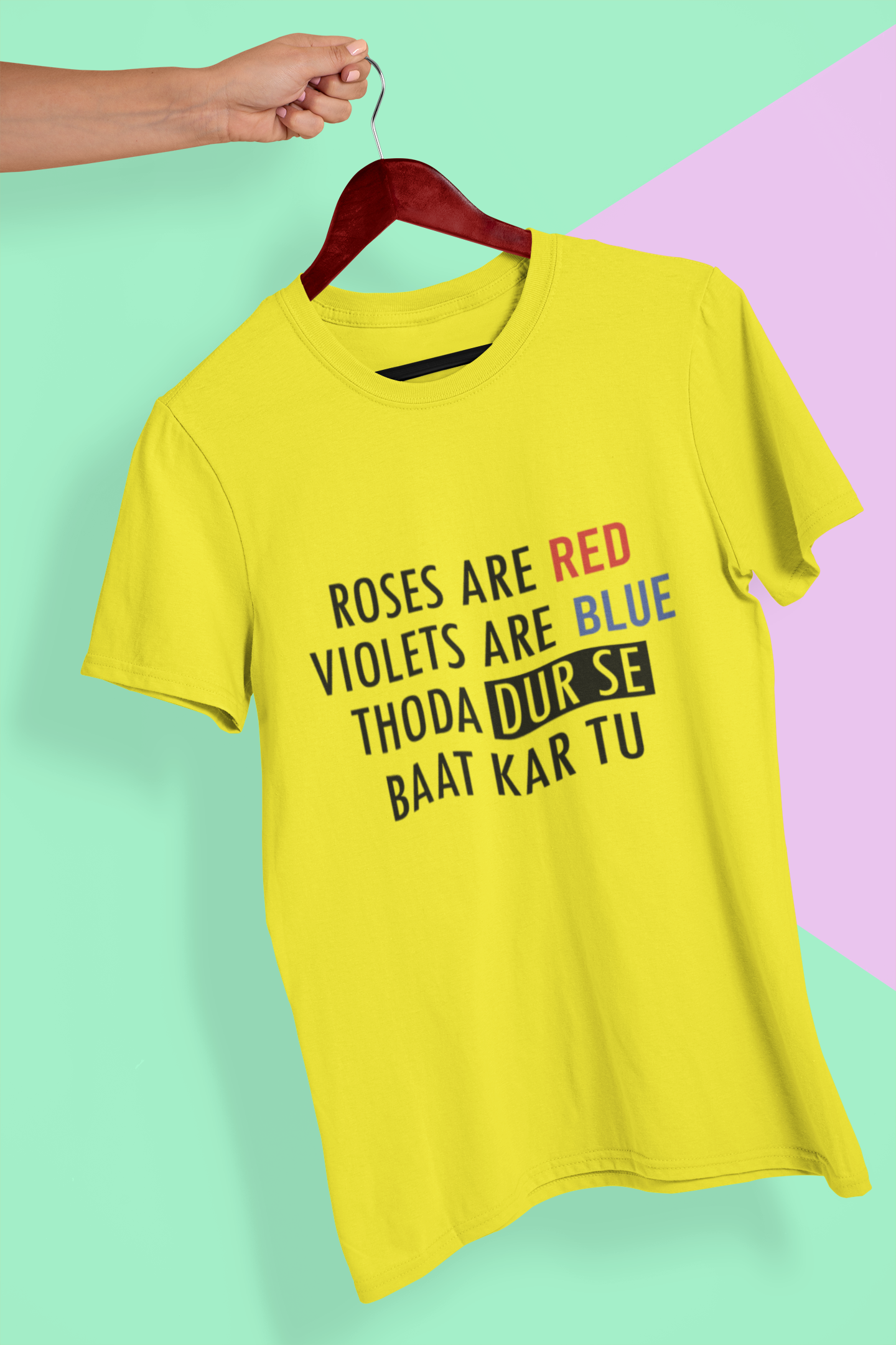 Dur Se Bhaat Mens Half Sleeves T-shirt- FunkyTeesClub