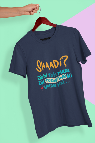 Shaadi Mens Half Sleeves T-shirt- FunkyTeesClub