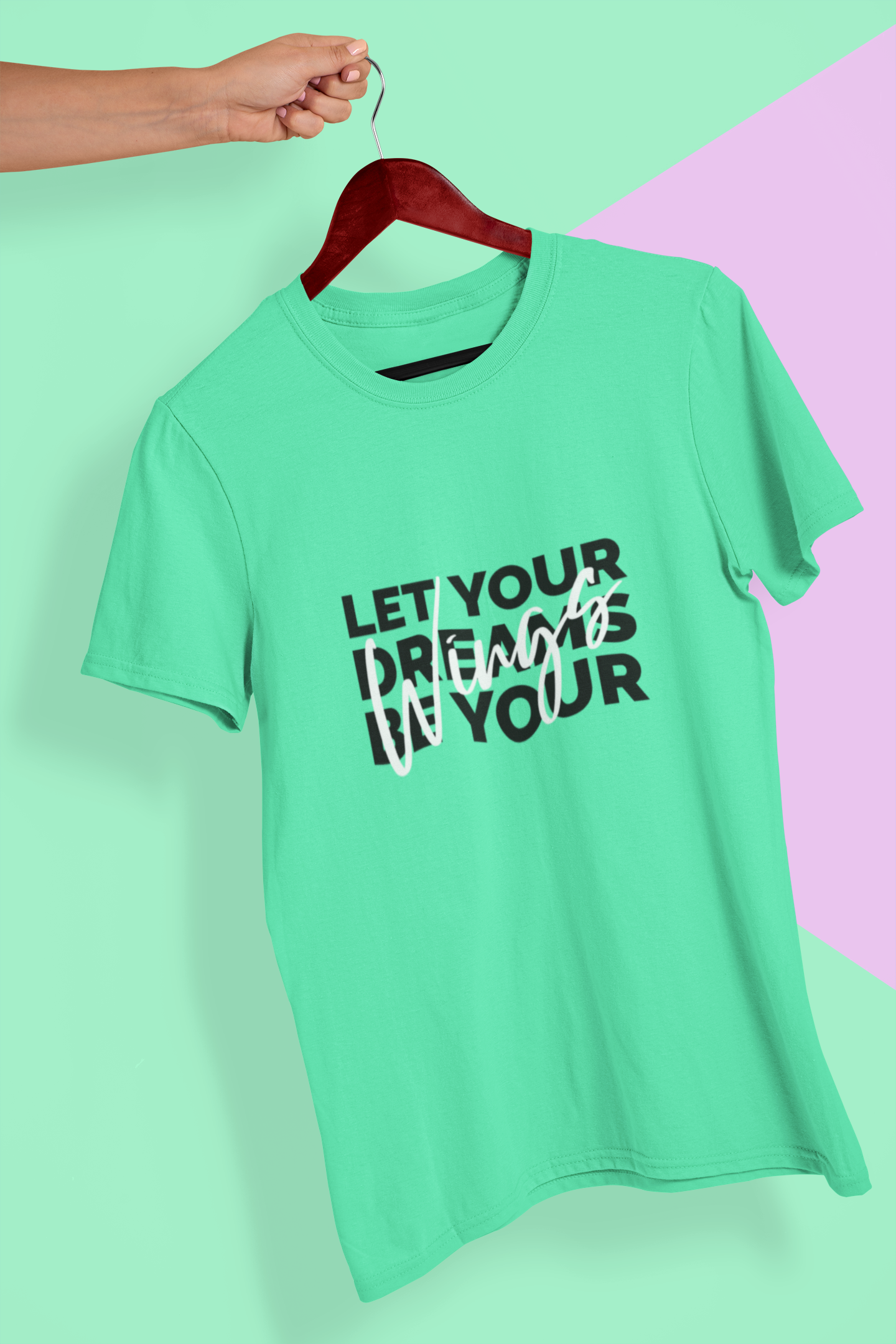 Let Your Dream Be Your Wings Women Half Sleeves T-shirt- FunkyTeesClub