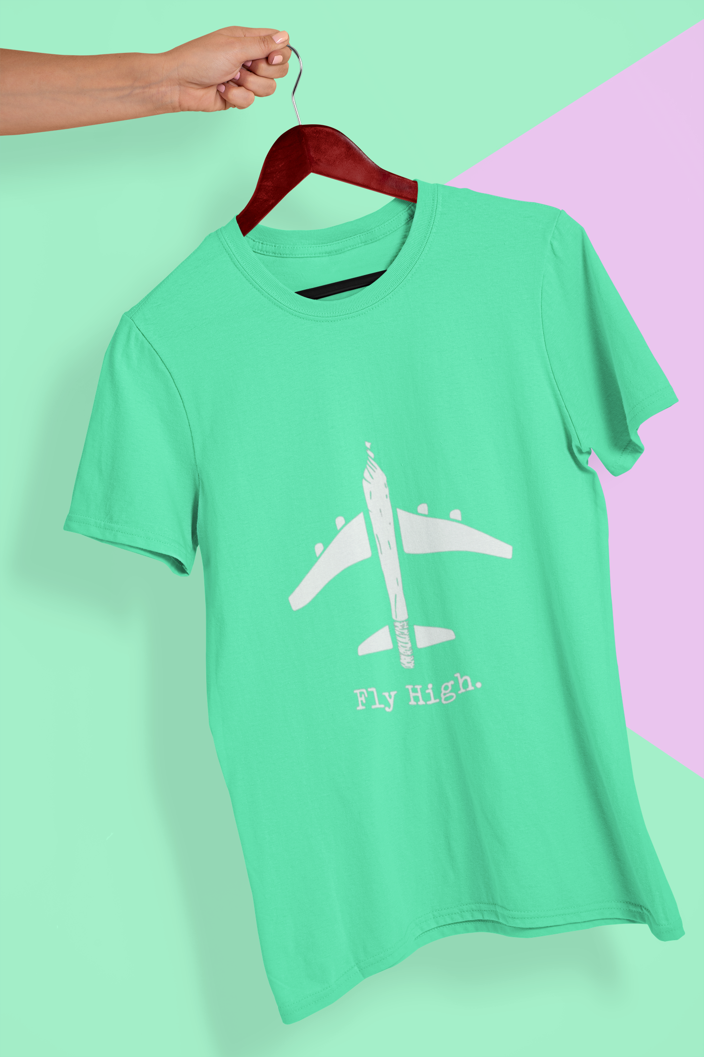 Fly High Travel Mens Half Sleeves T-shirt- FunkyTeesClub
