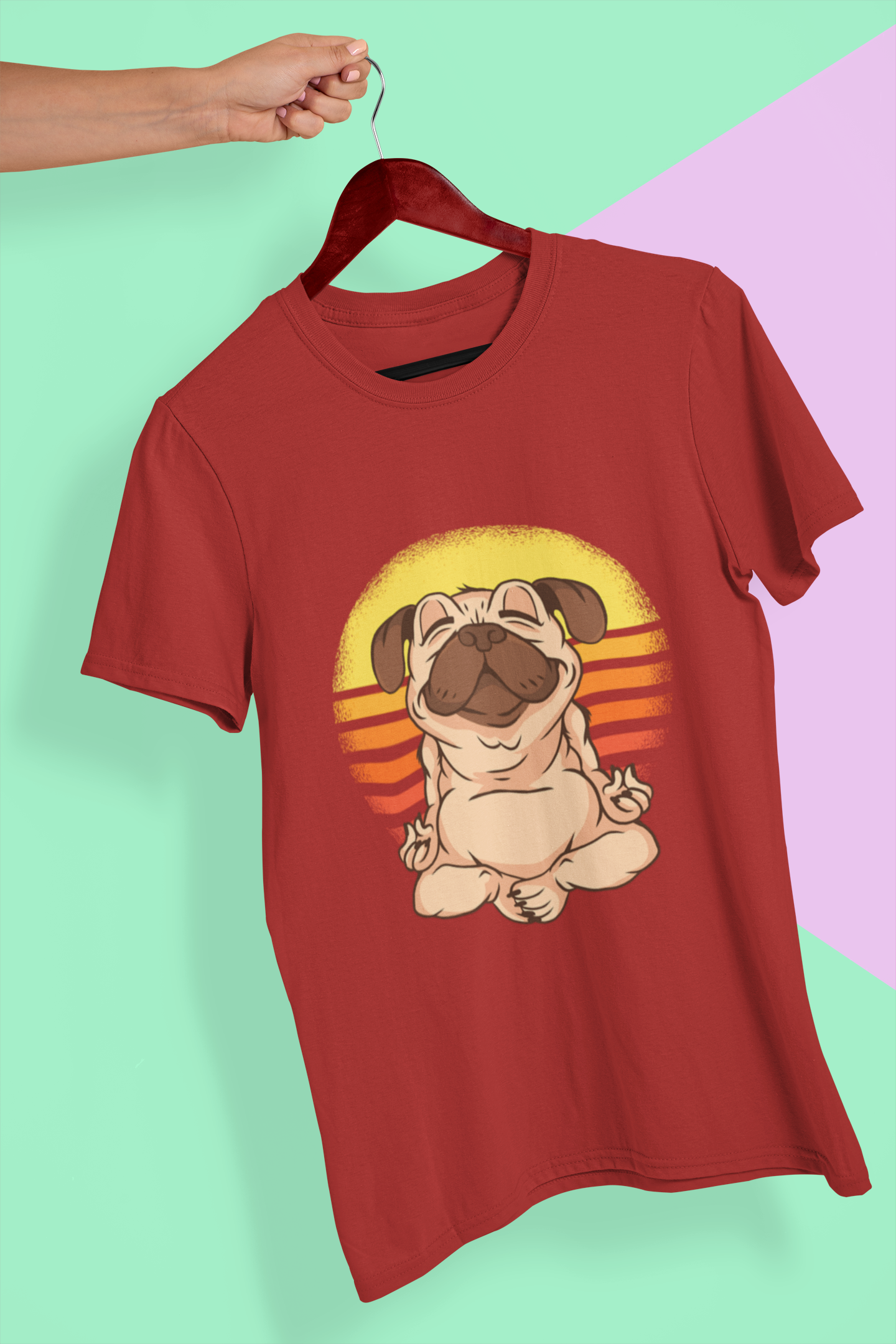 Pug Meditation Women Half Sleeves T-shirt- FunkyTeesClub