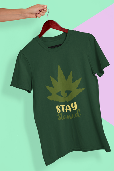 Stay Stoned Mens Half Sleeves T-shirt- FunkyTeesClub