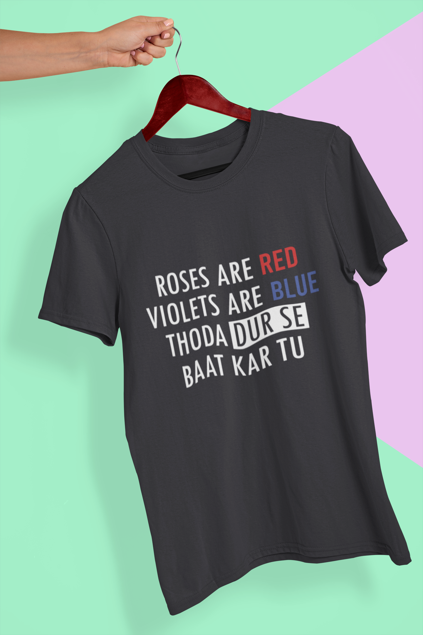 Dur Se Bhaat Mens Half Sleeves T-shirt- FunkyTeesClub