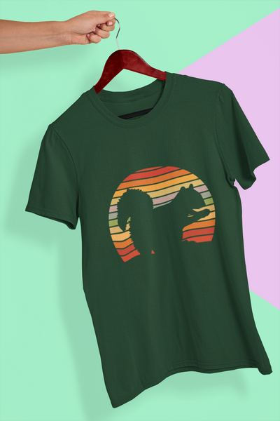 Retro Squirrel Mens Half Sleeves T-shirt- FunkyTeesClub