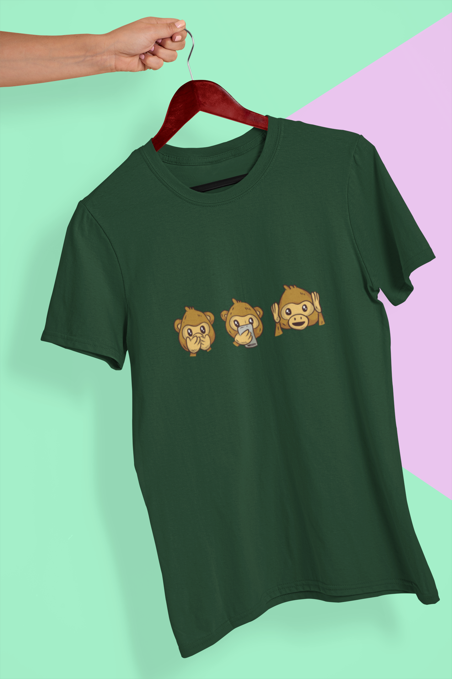 Monkey Emojis Women Half Sleeves T-shirt- FunkyTeesClub