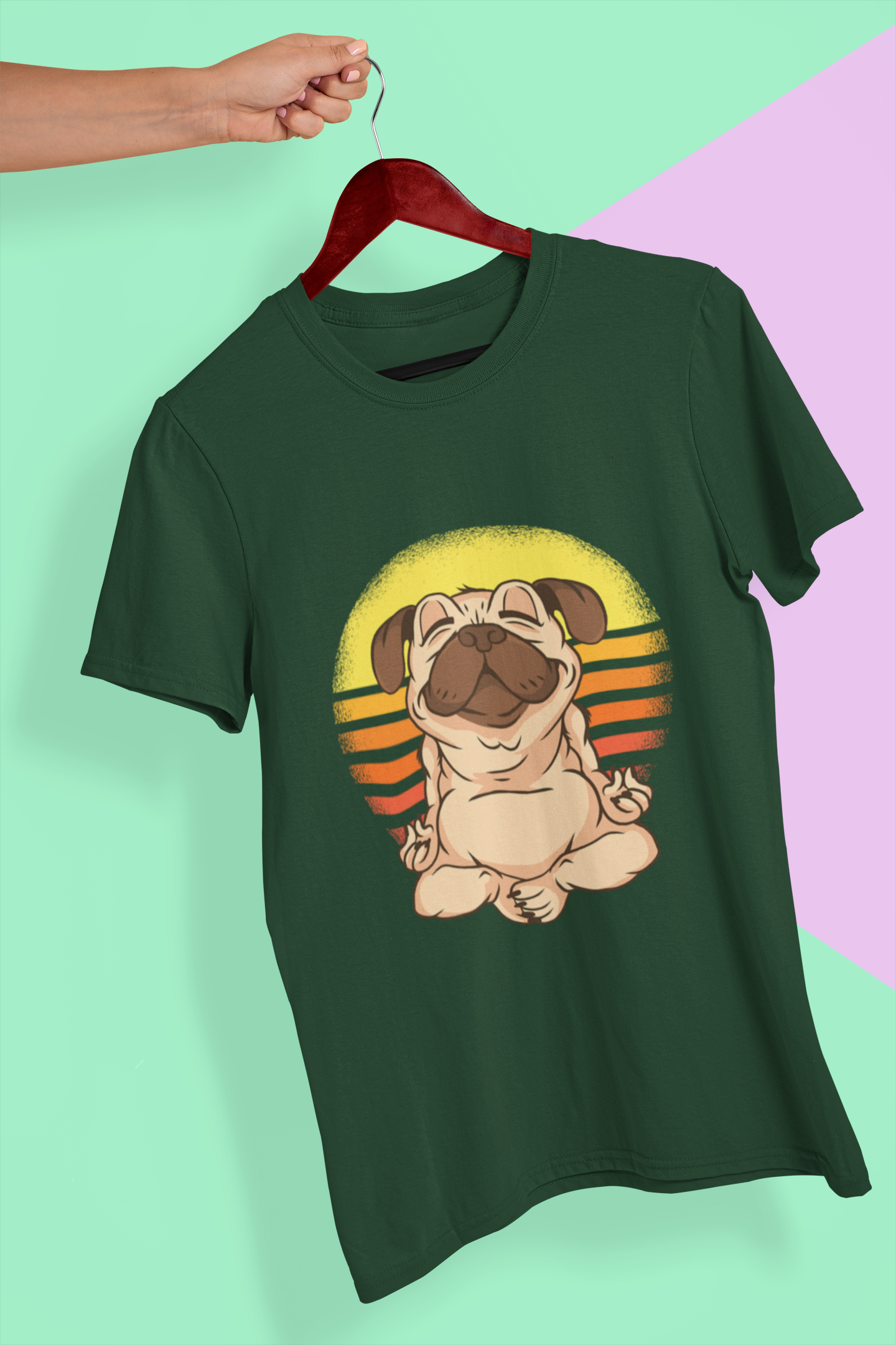 Pug Meditation Women Half Sleeves T-shirt- FunkyTeesClub