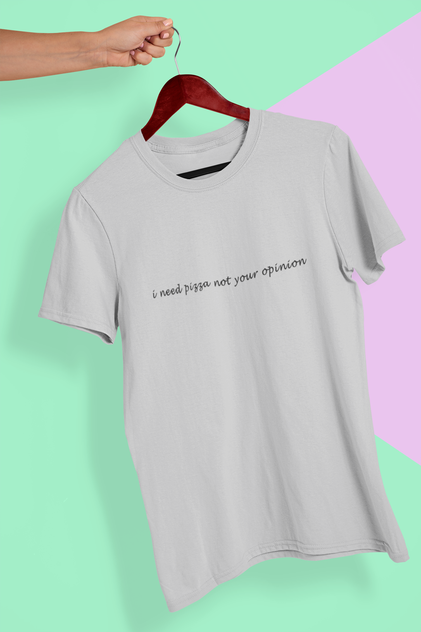 I need pizza not your opinion Minimal Mens Half Sleeves T-shirt- FunkyTeesClub