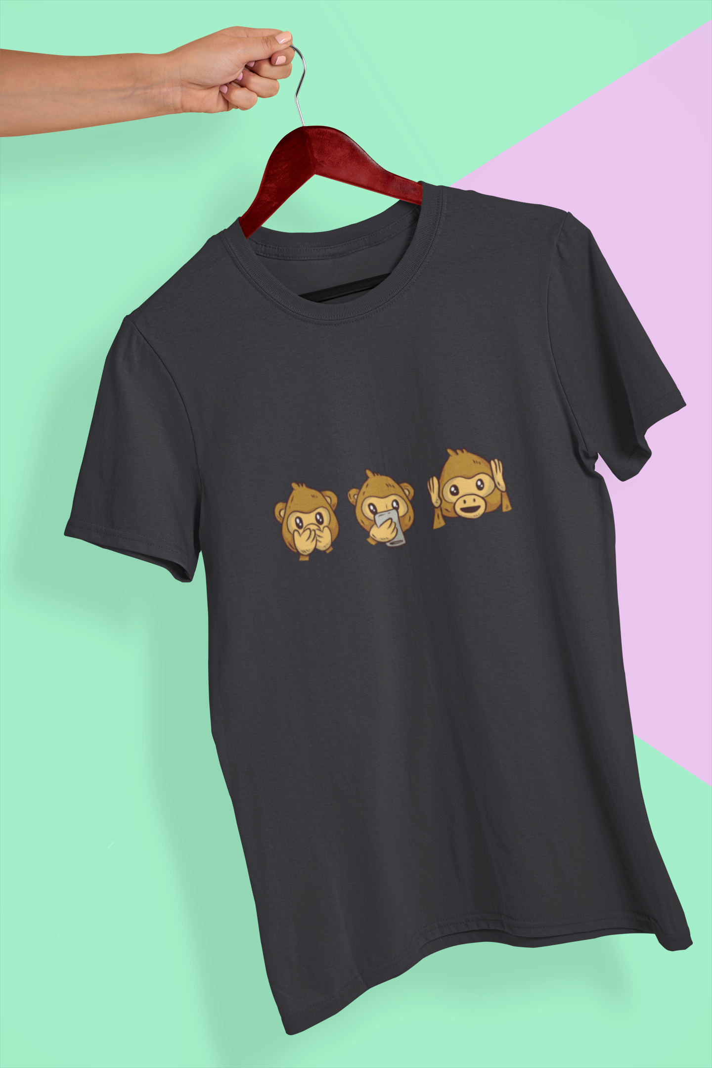 Monkey Emojis Women Half Sleeves T-shirt- FunkyTeesClub