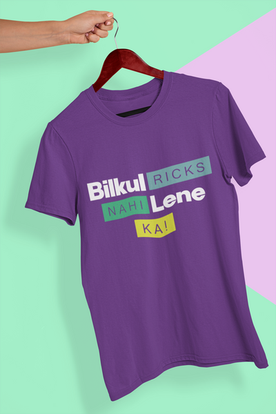 Ricks Lena Ka Nahi Women Half Sleeves T-shirt- FunkyTeesClub