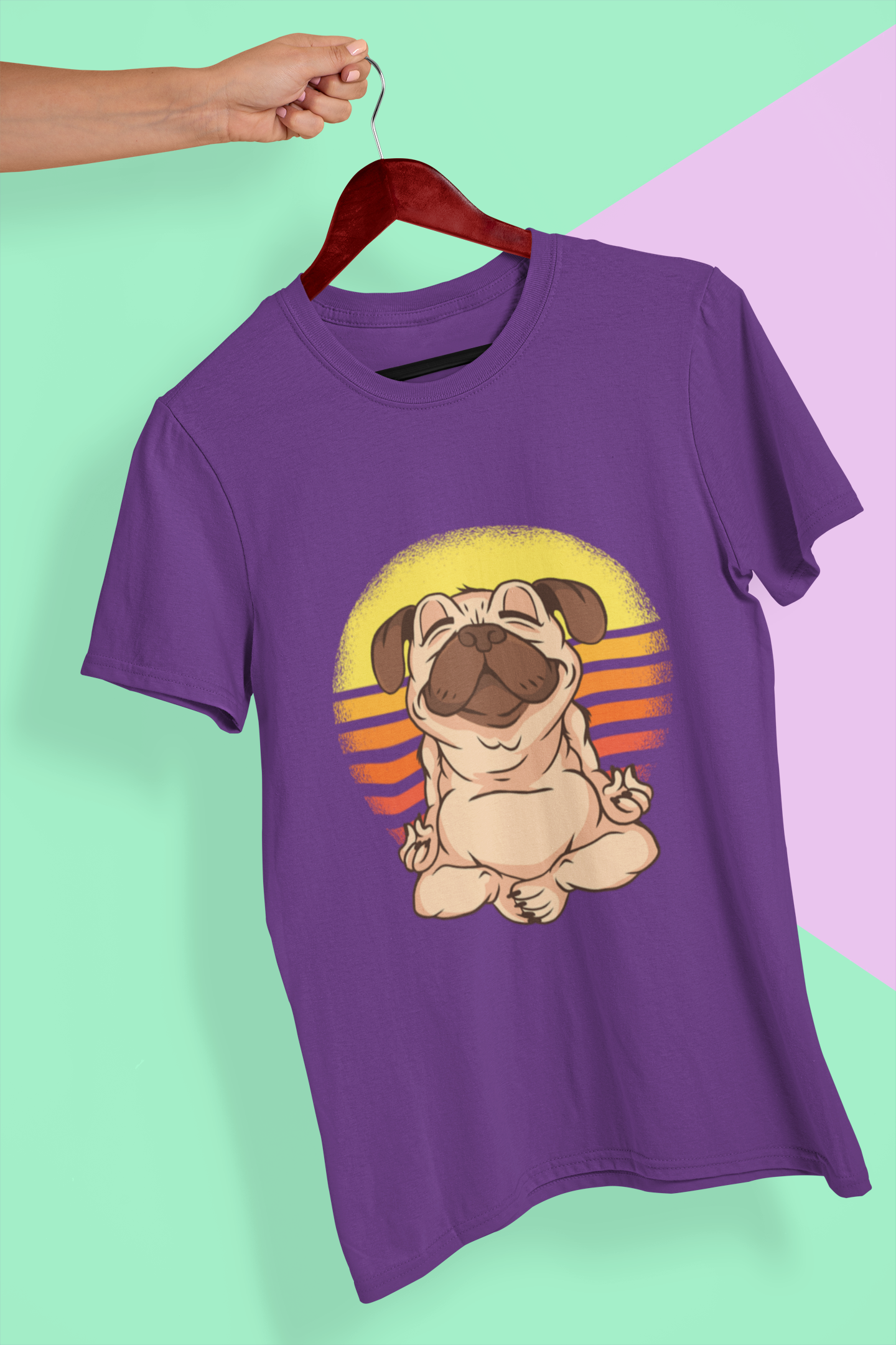 Pug Meditation Women Half Sleeves T-shirt- FunkyTeesClub