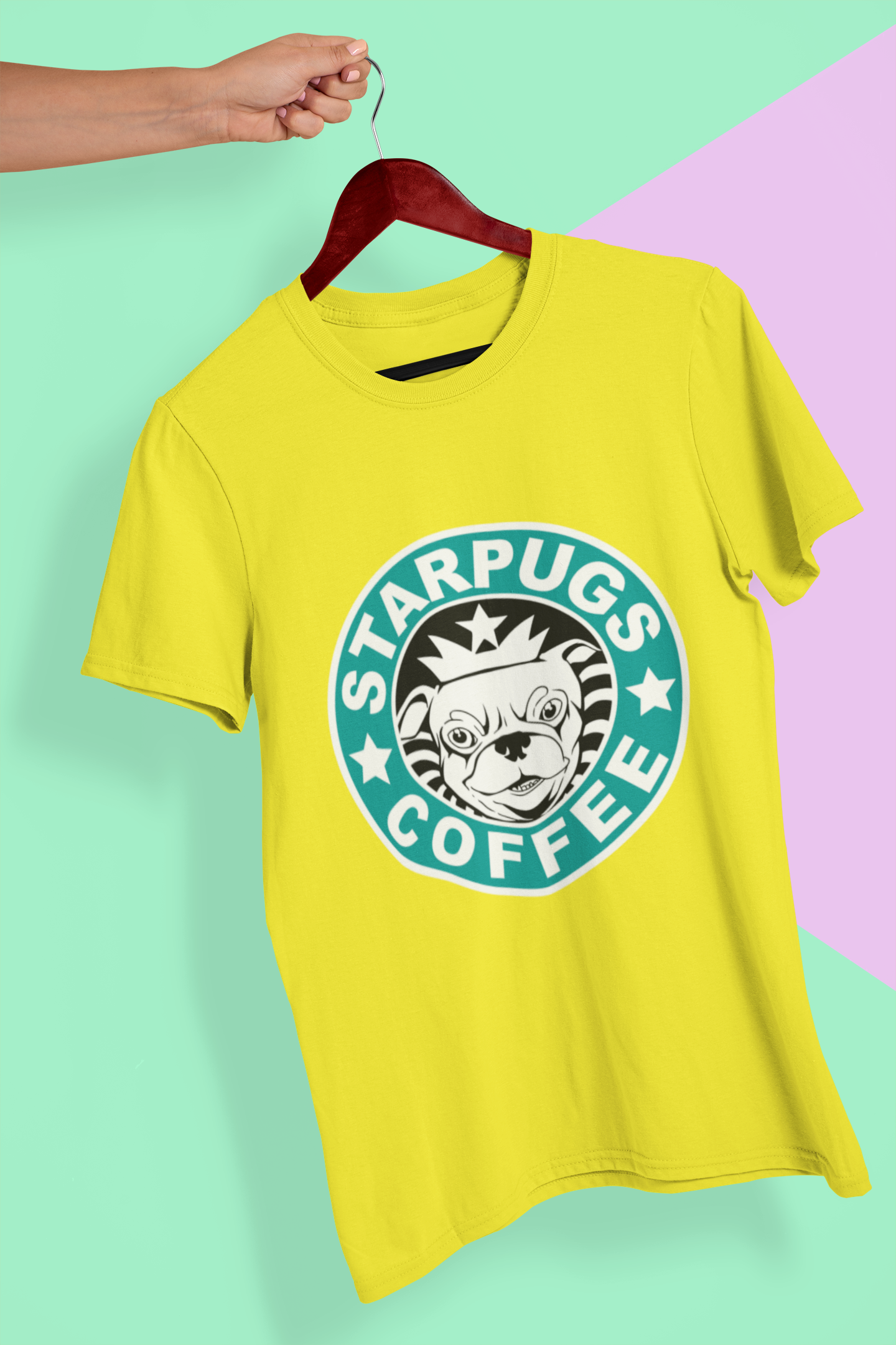 Star Pugs Mens Half Sleeves T-shirt- FunkyTeesClub