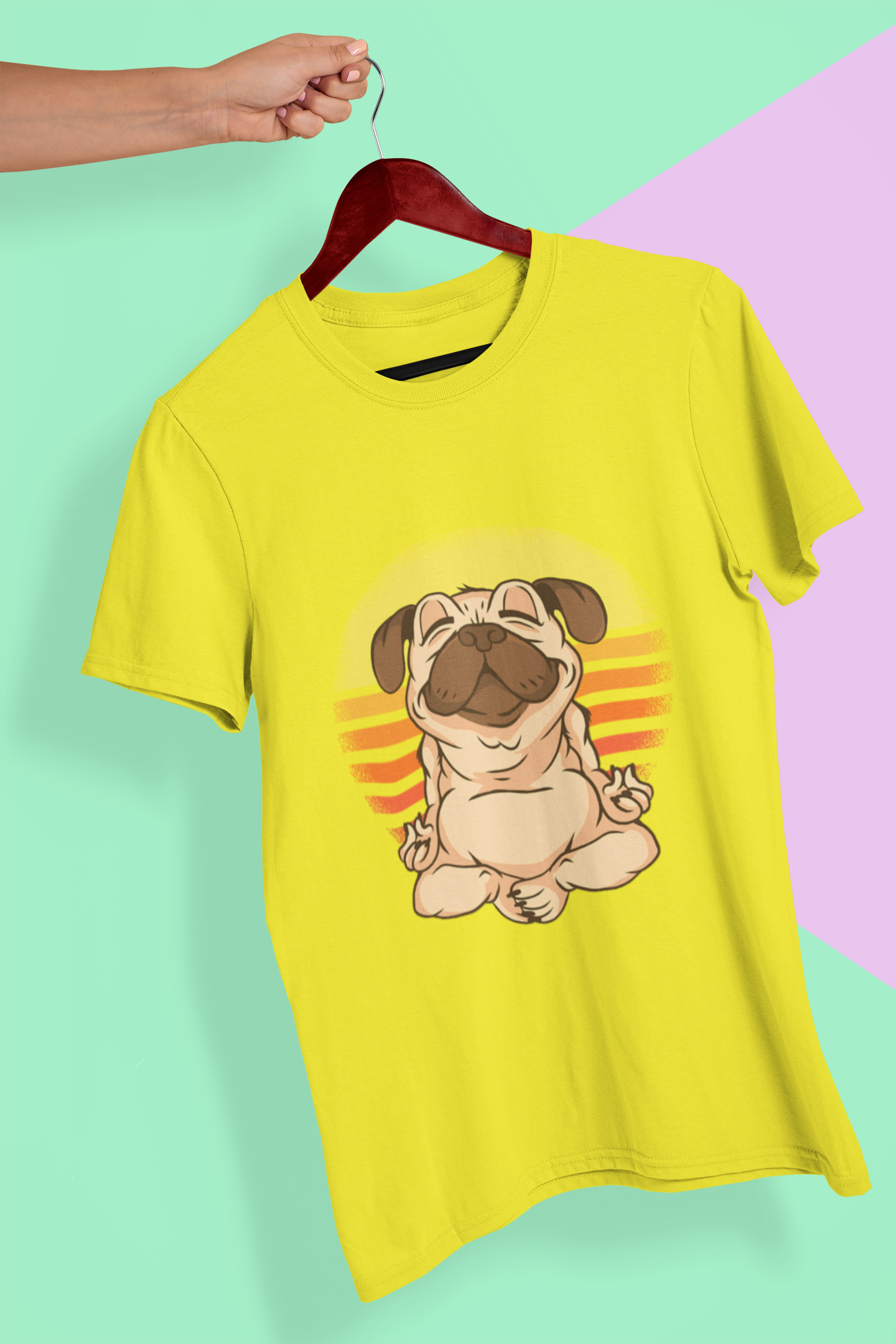 Pug Meditation Women Half Sleeves T-shirt- FunkyTeesClub