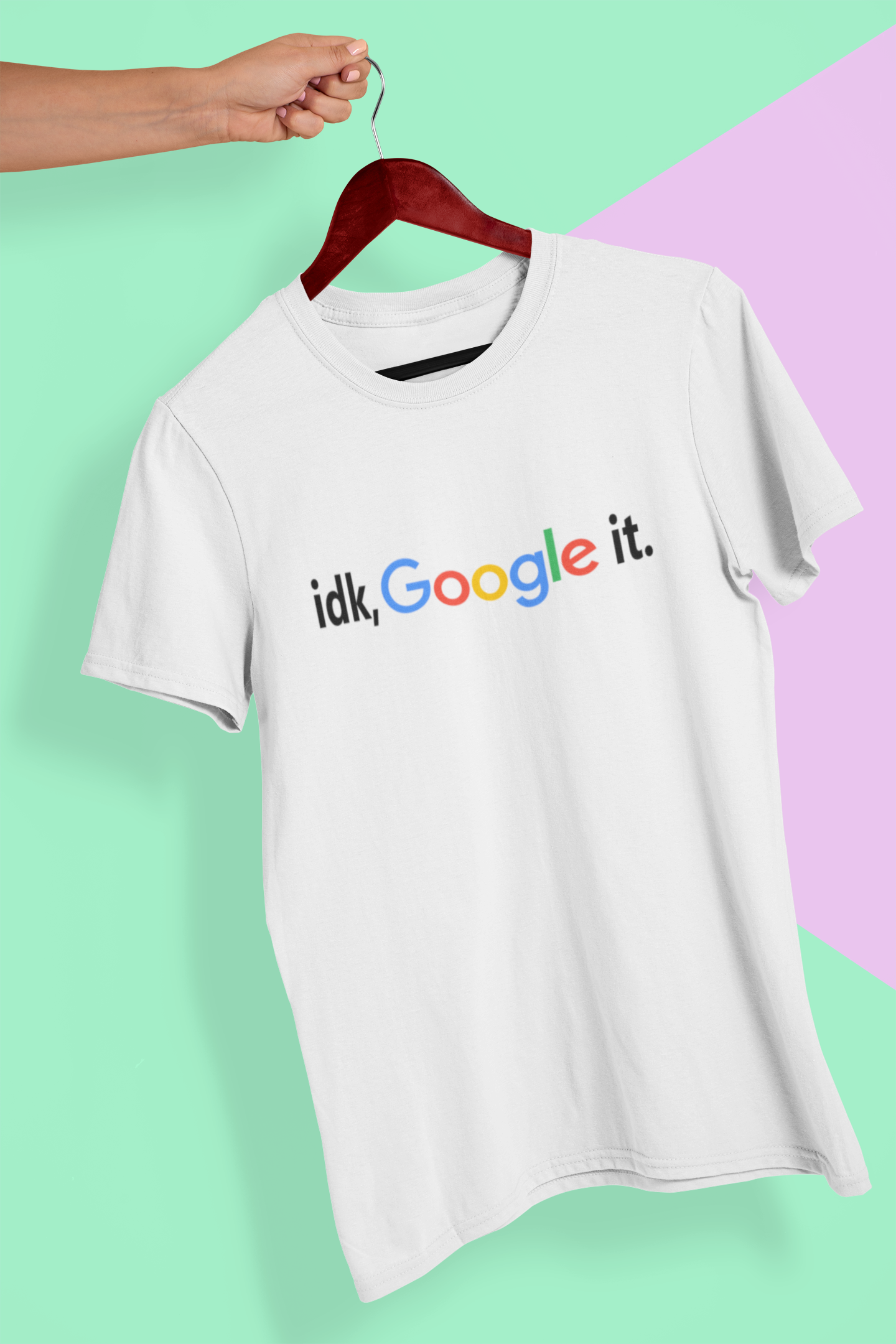 I Dont Know Google It Mens Half Sleeves T-shirt- FunkyTeesClub
