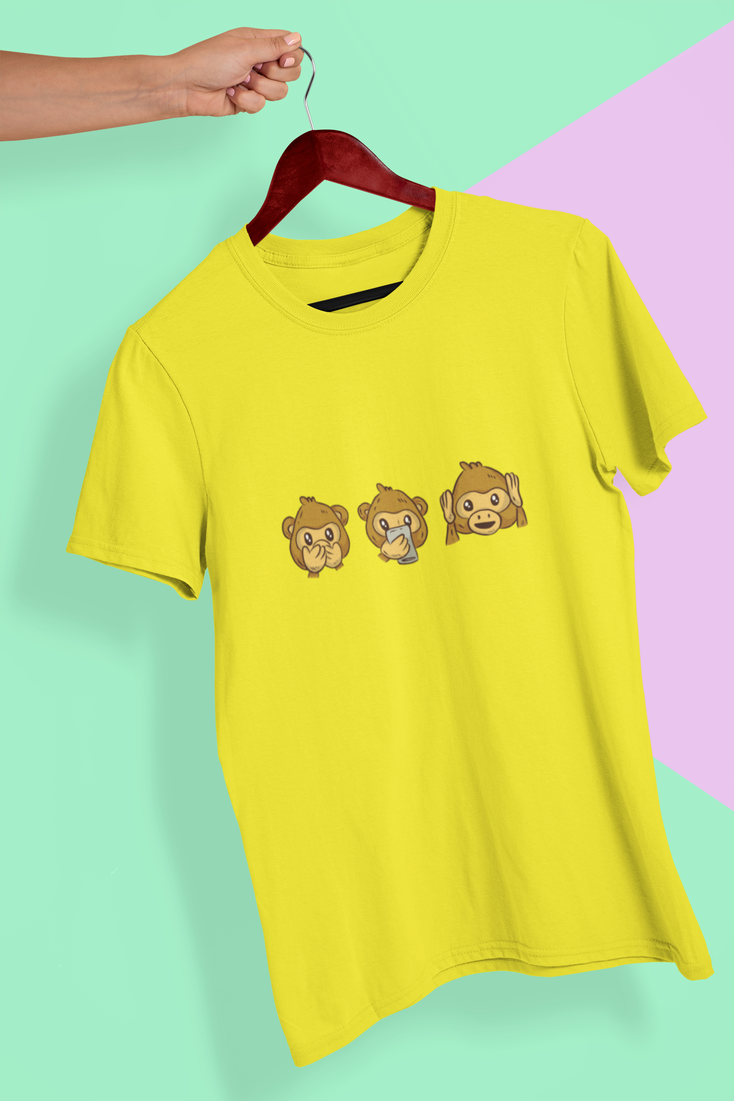 Monkey Emojis Women Half Sleeves T-shirt- FunkyTeesClub