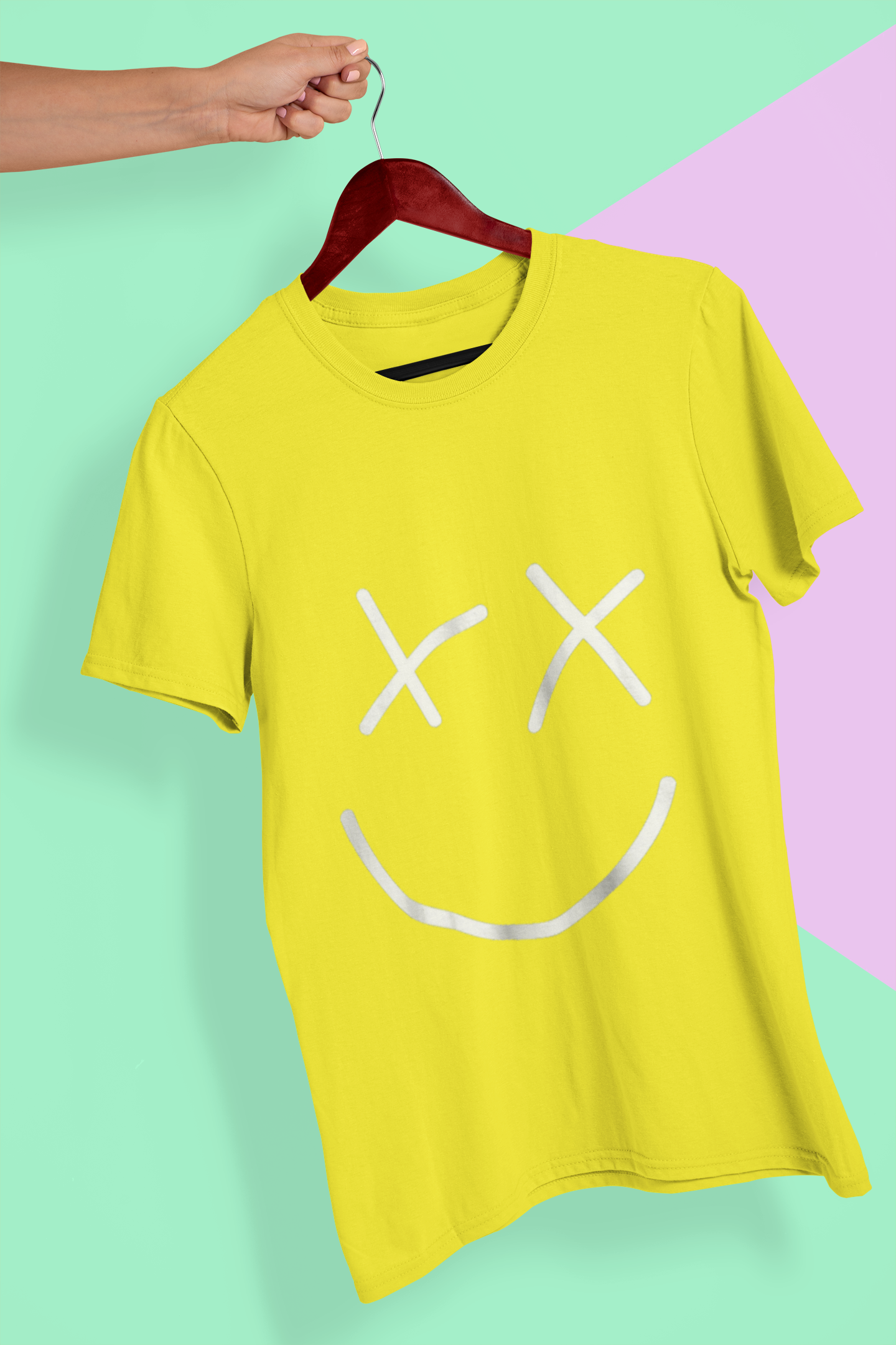 Smiley Mens Half Sleeves T-shirt- FunkyTeesClub