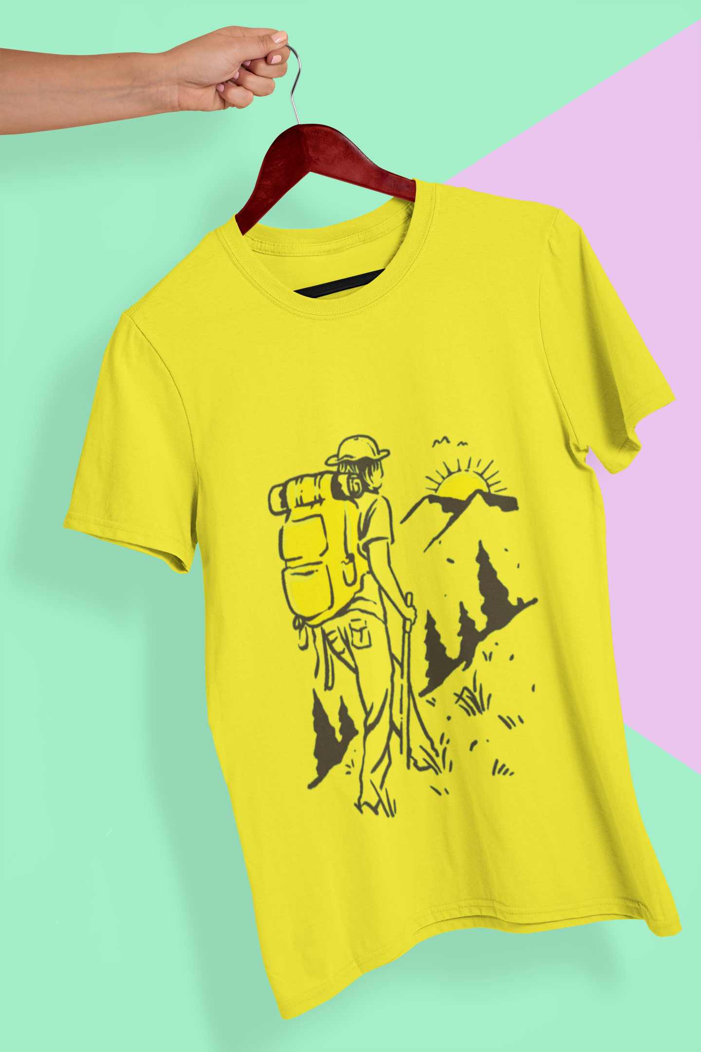 Hiking Travel Mens Half Sleeves T-shirt- FunkyTeesClub