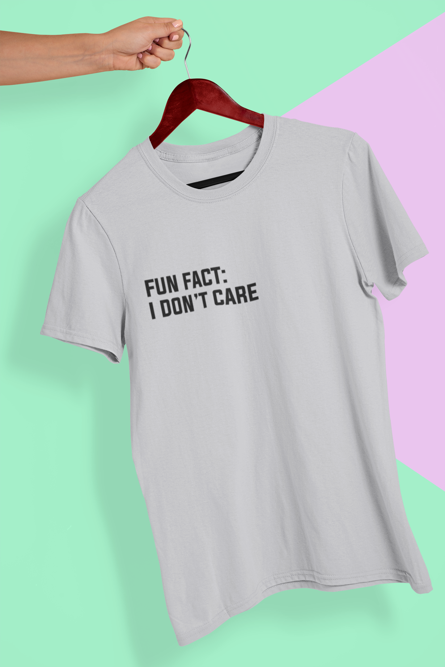 Fun Fact I Dont Care Women Half Sleeves T-shirt- FunkyTeesClub