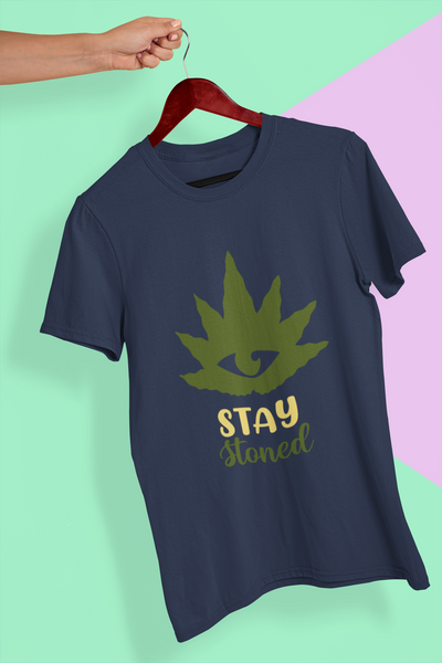 Stay Stoned Mens Half Sleeves T-shirt- FunkyTeesClub