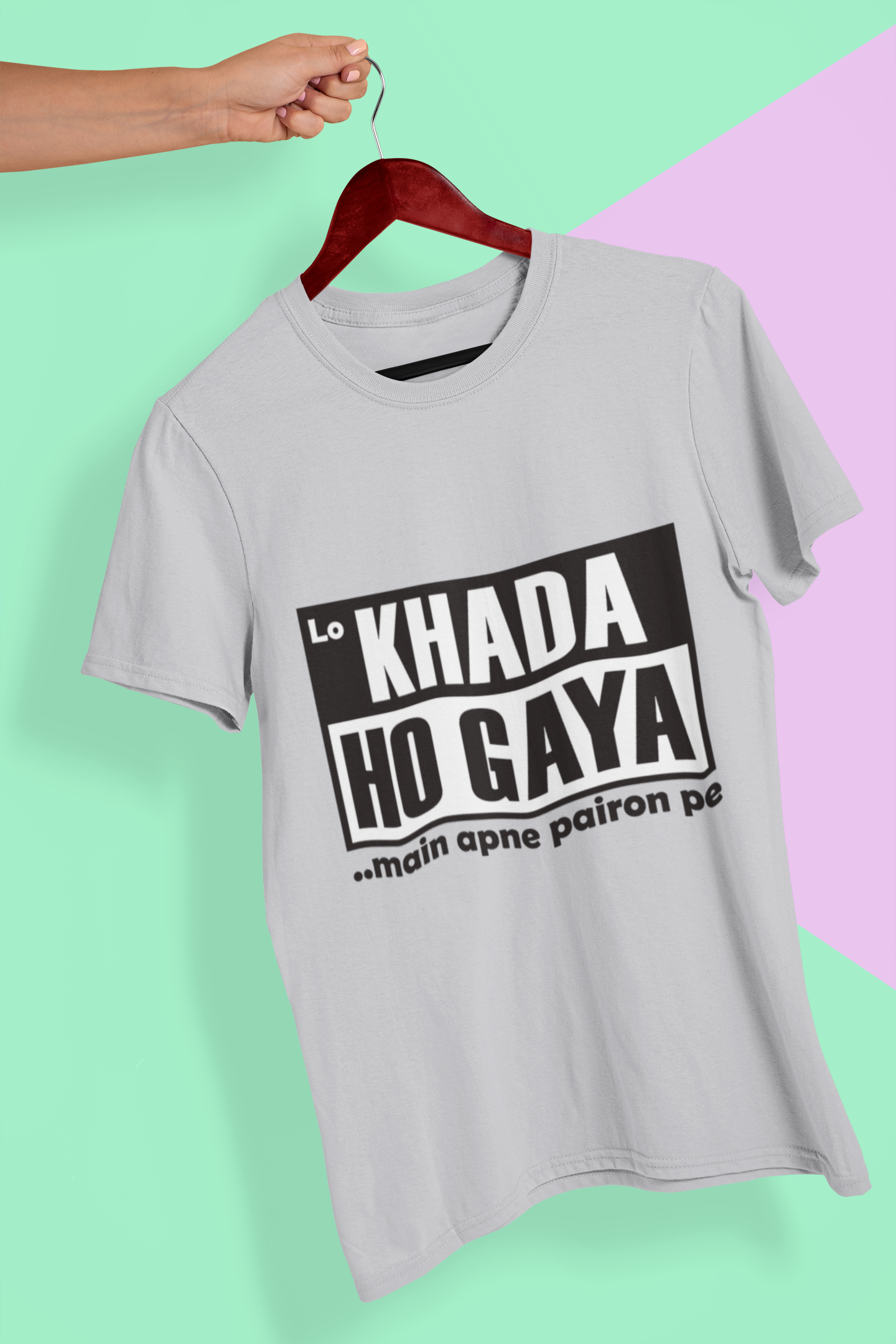 Lo Khada Ho Gaya Mens Half Sleeves T-shirt- FunkyTeesClub