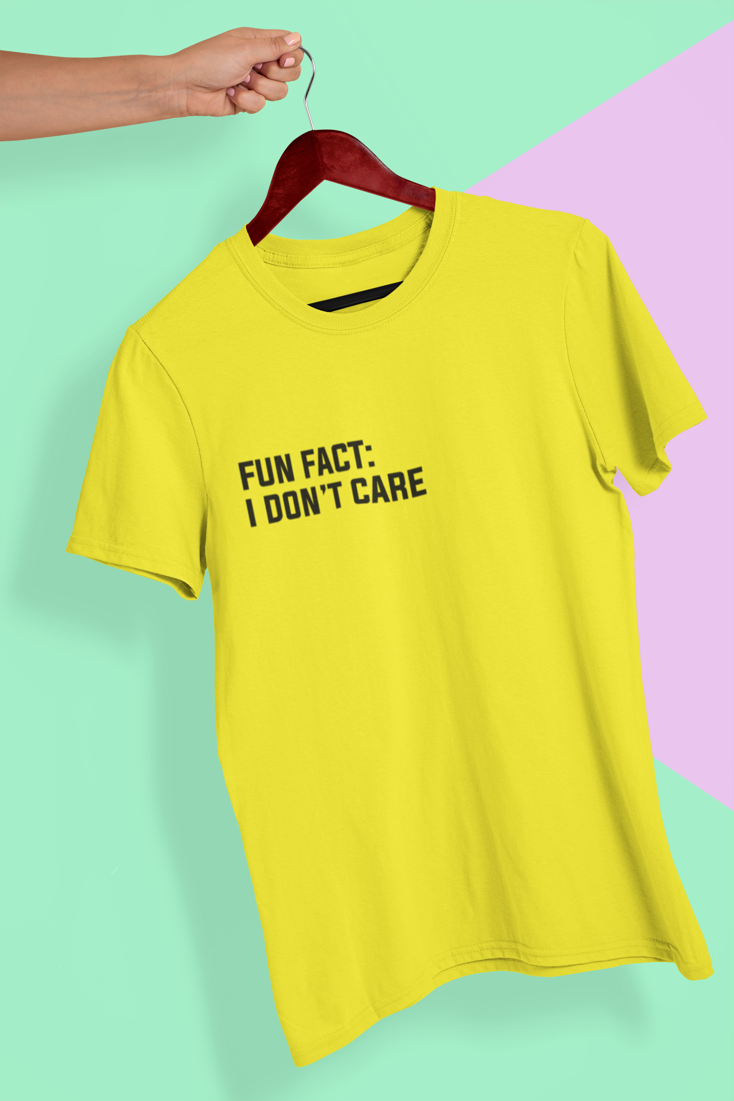 Fun Fact I Dont Care Mens Half Sleeves T-shirt- FunkyTeesClub