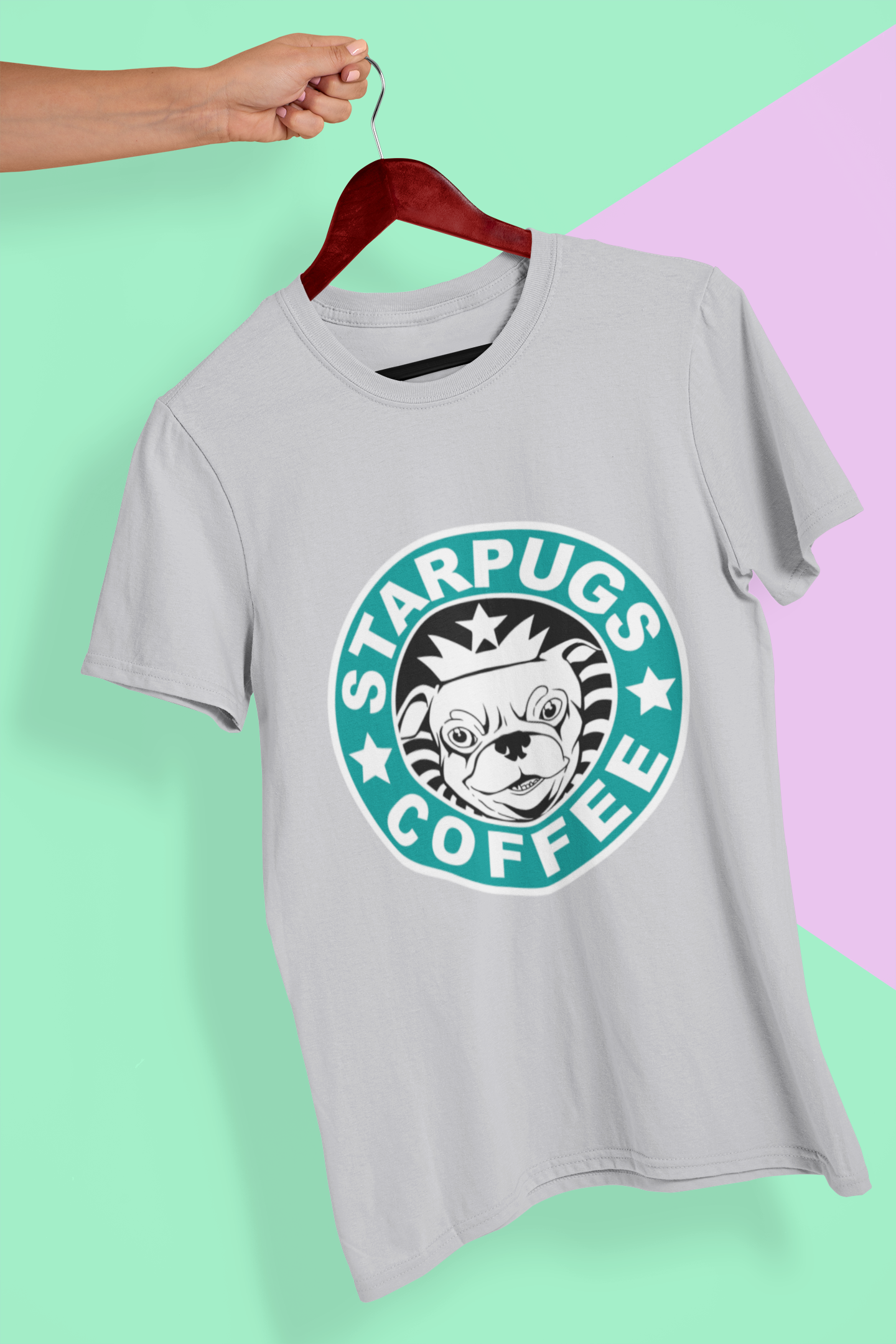 Star Pugs Mens Half Sleeves T-shirt- FunkyTeesClub