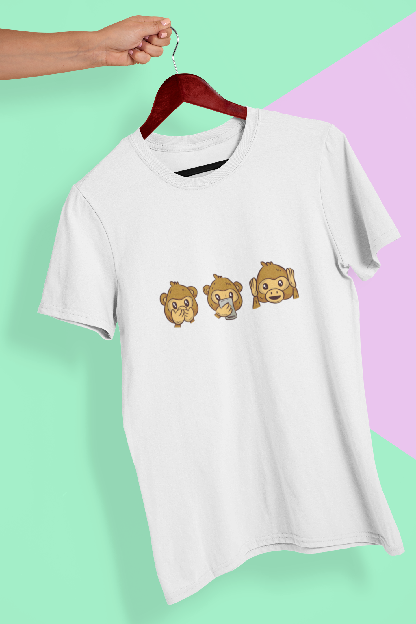 Monkey Emojis Mens Half Sleeves T-shirt- FunkyTeesClub