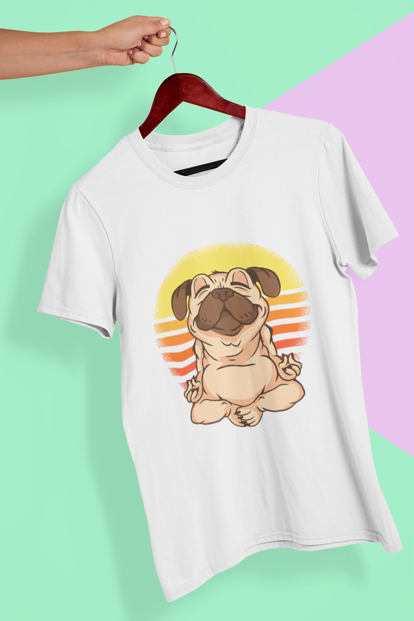 Pug Meditation Women Half Sleeves T-shirt- FunkyTeesClub