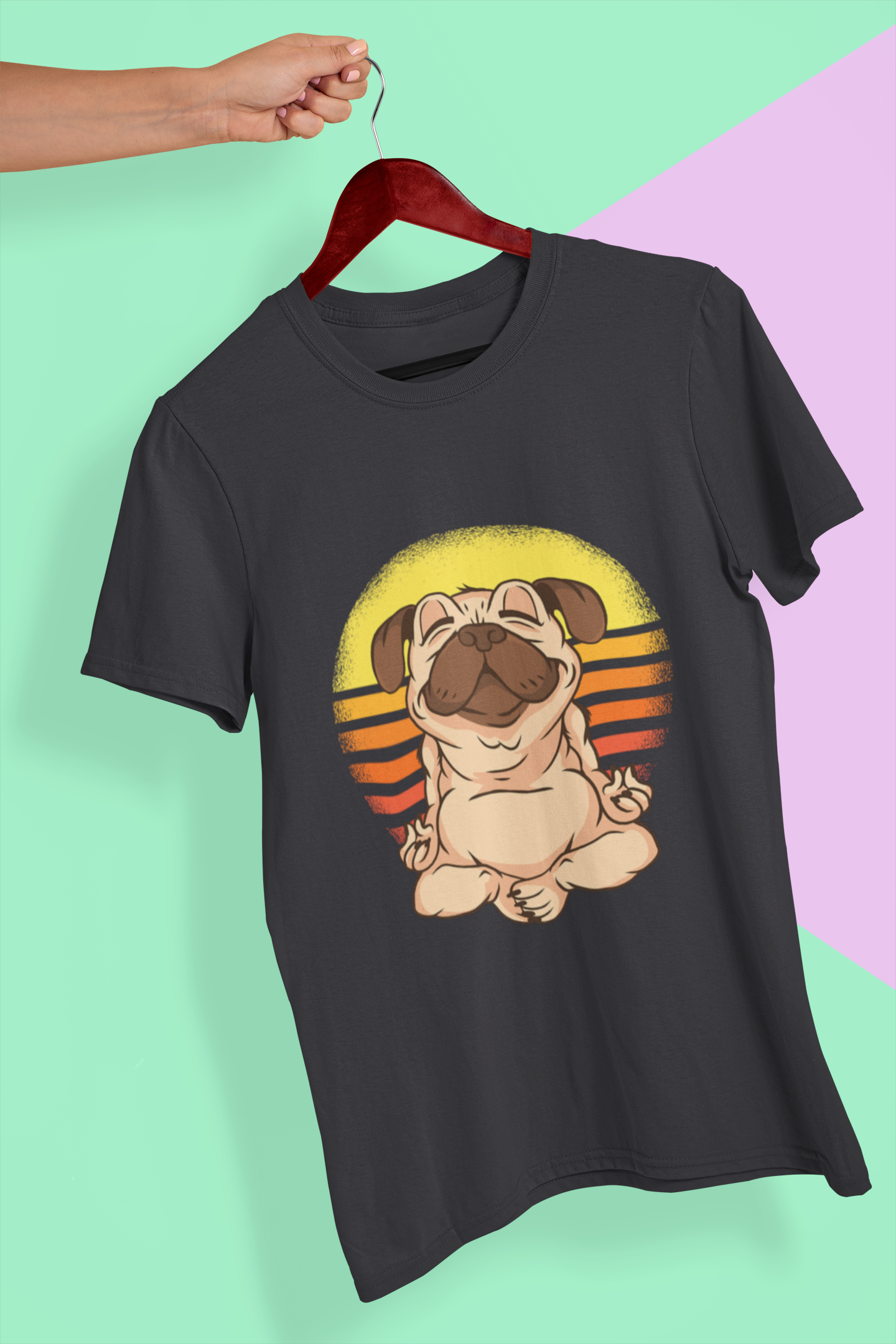 Pug Meditation Women Half Sleeves T-shirt- FunkyTeesClub